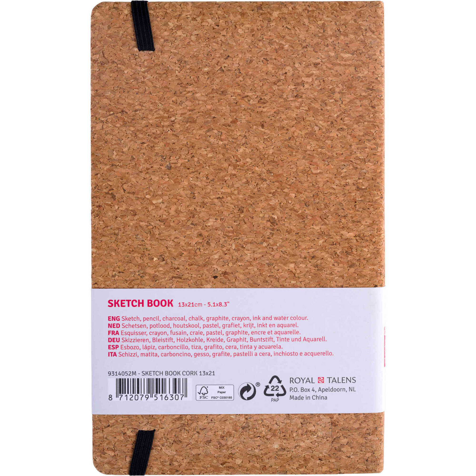 Caderno para Desenho com Capa de Corti&ccedil;a Talens