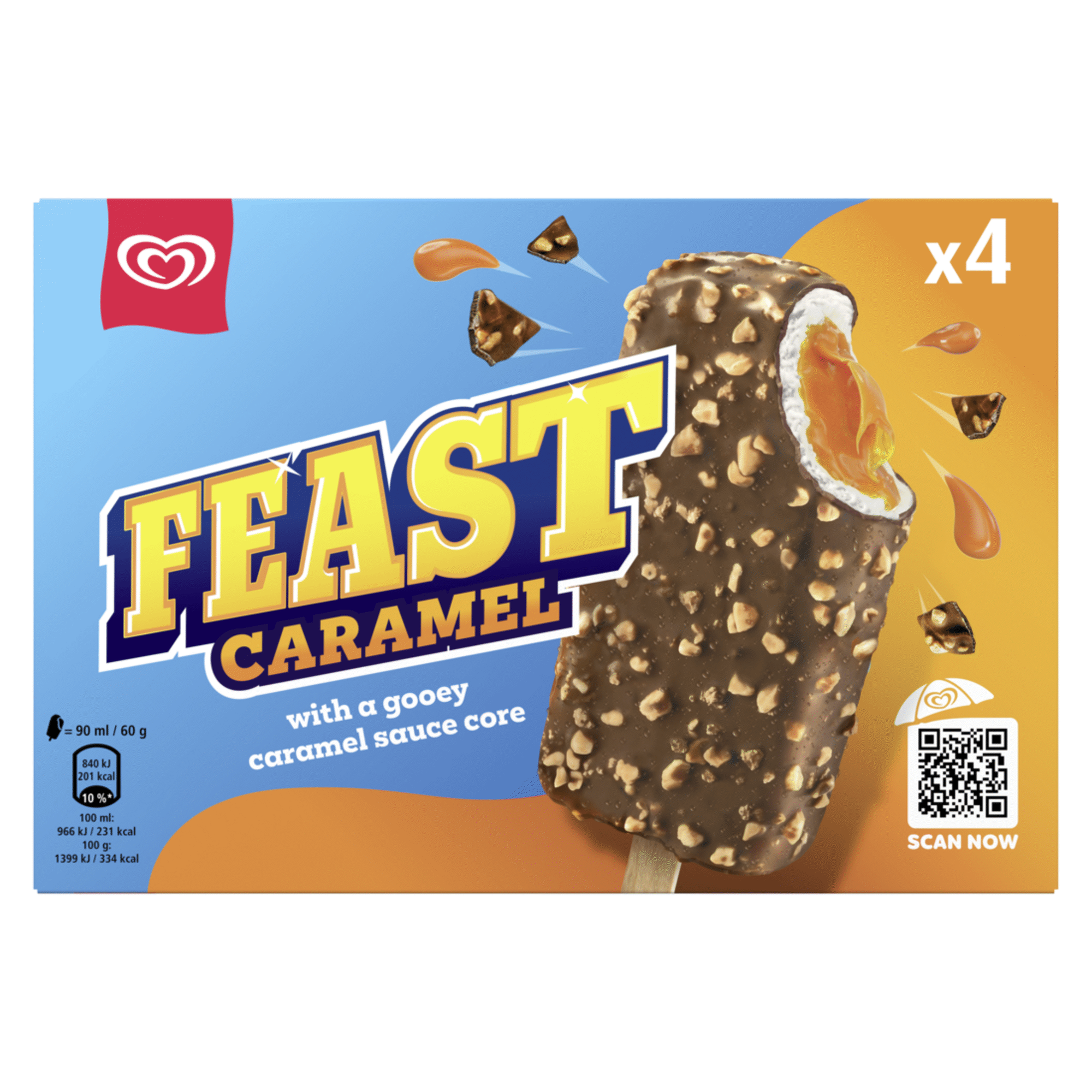 Gelado Feast Caramelo Ol&aacute;