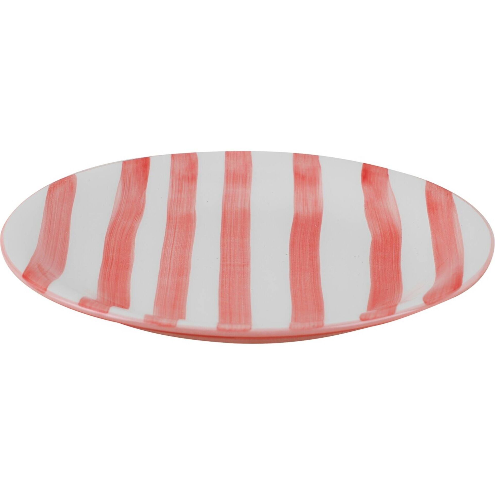 Prato Sobremesa 19cm Riscas Rosa Kasa
