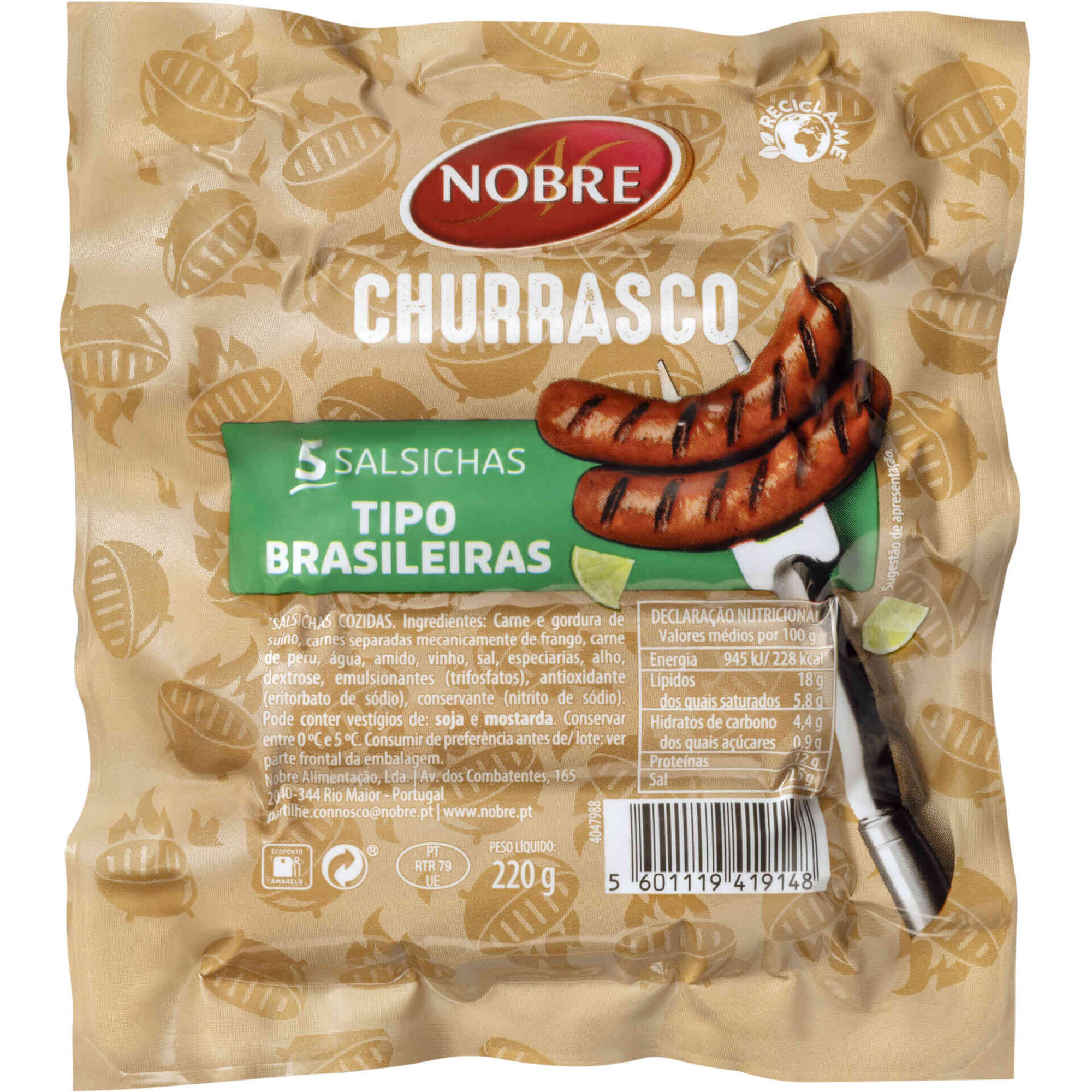 Salsichas de Churrasco Brasileiras Nobre