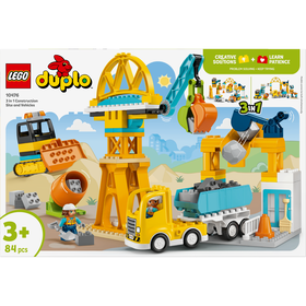 LEGO Duplo - Ve&iacute;culos e &Aacute;rea de Constru&ccedil;&atilde;o 3 em 1 - 10476