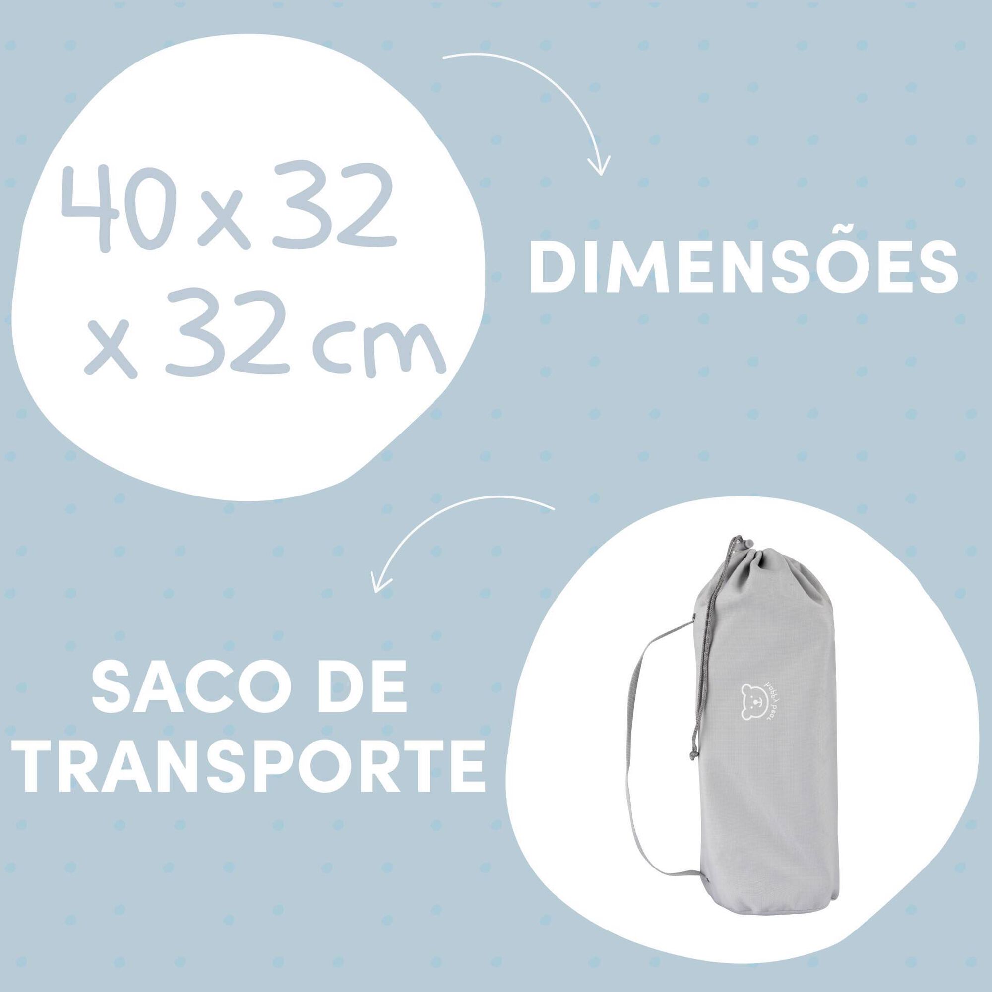 Cadeira de Refeição Portátil Cinza