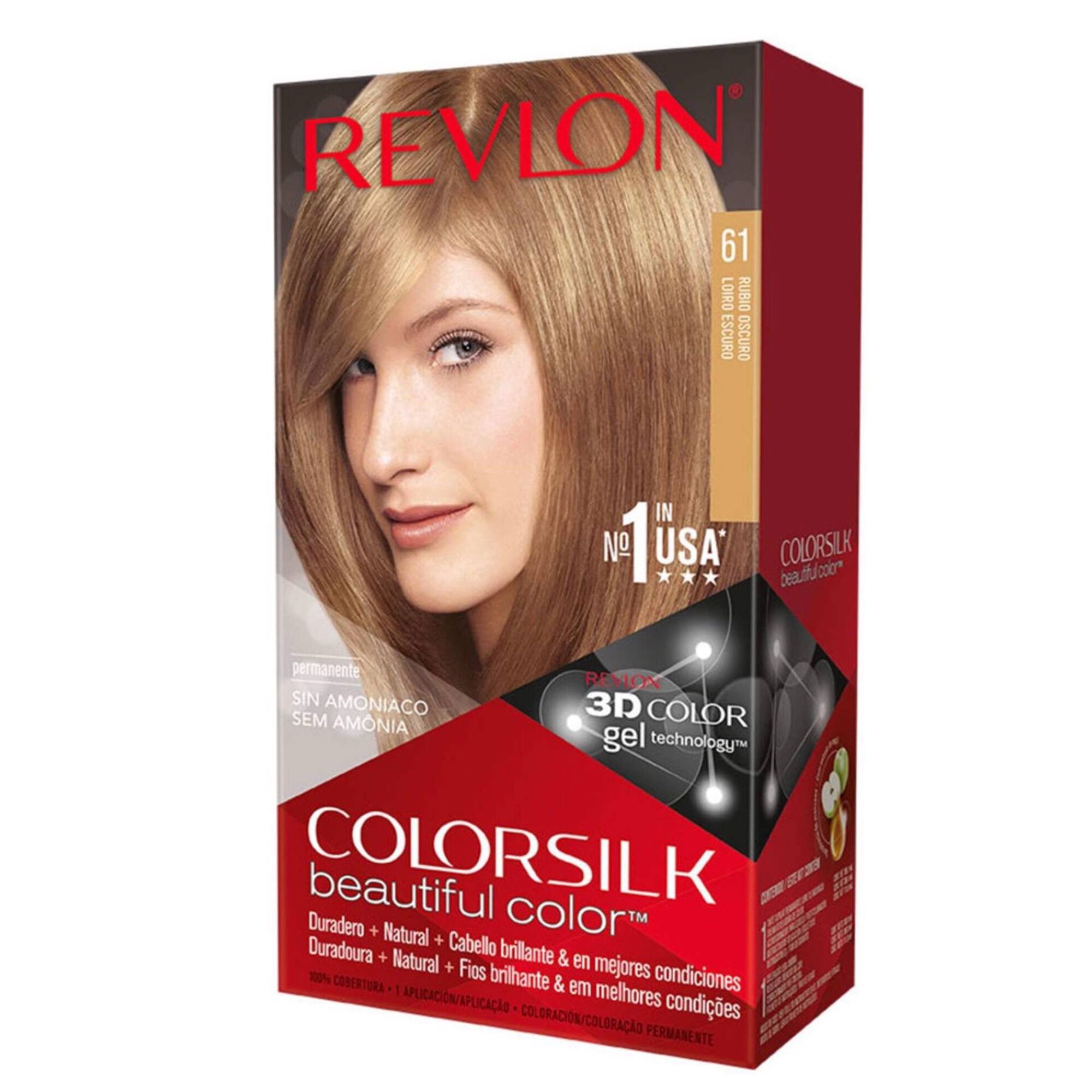 Coloração Permanente Colorsilk Louro Escuro 61 Coloração Permanente Colorsilk Louro Escuro 61