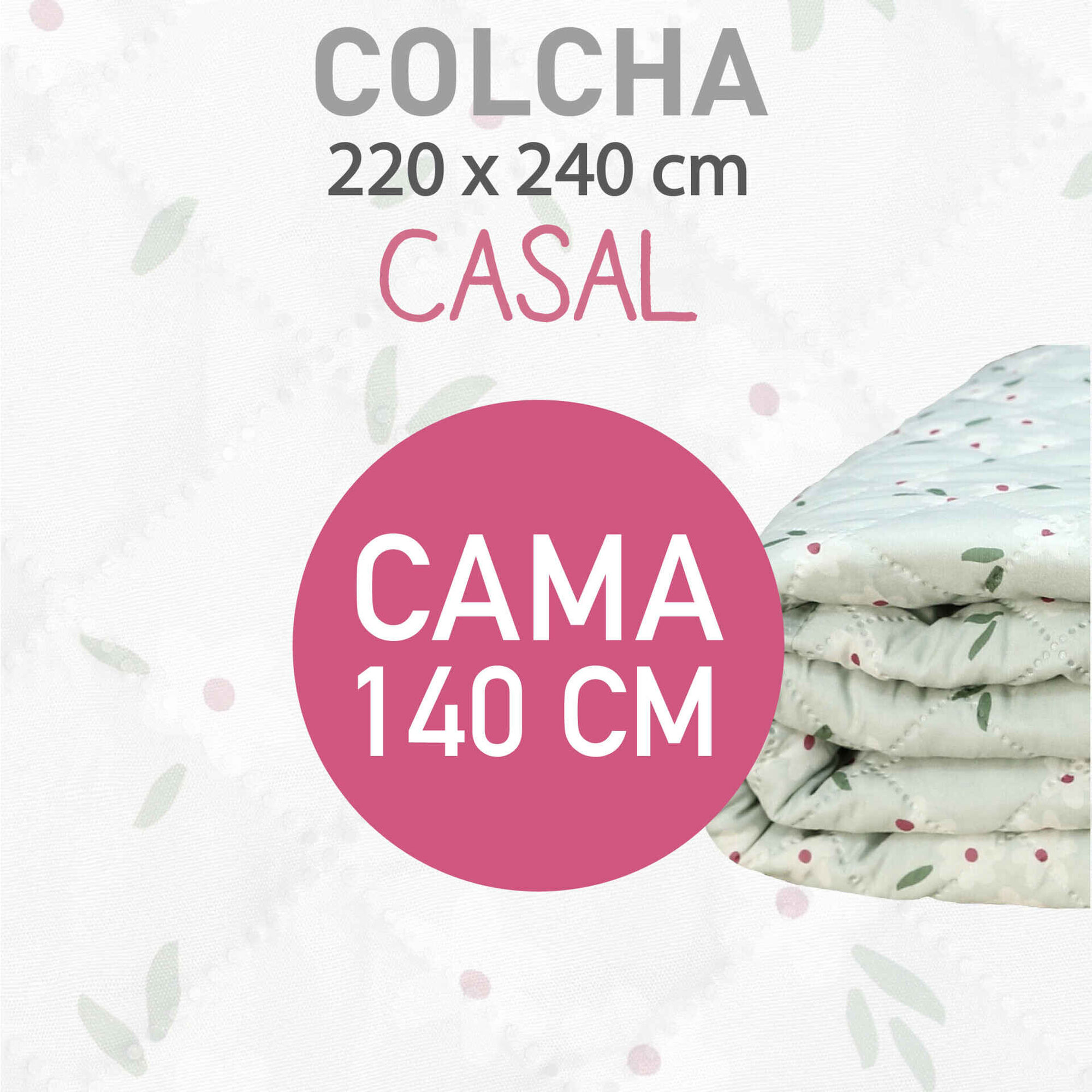 Colcha Flores Verde Kasa