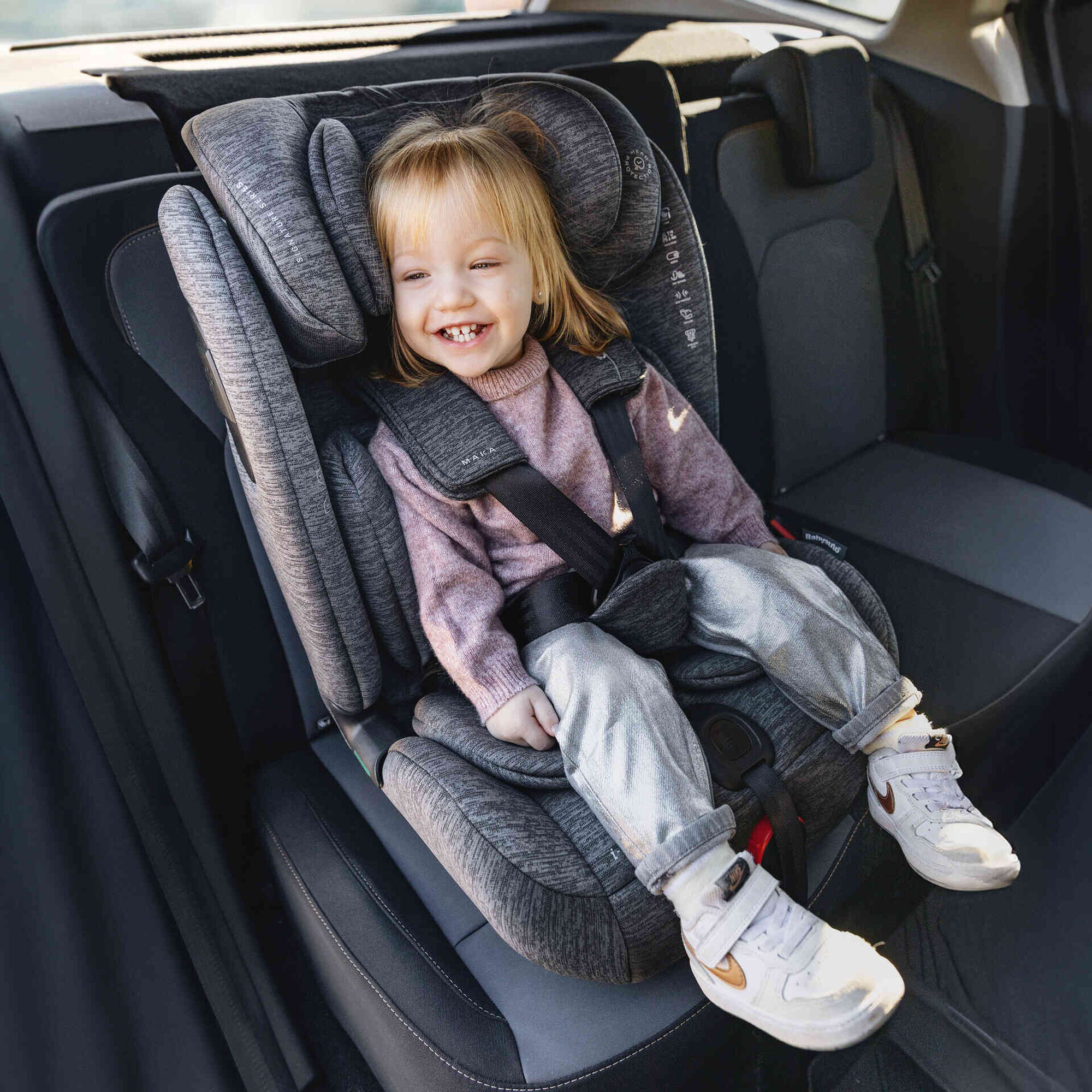 Cadeira Auto I-Size 76-150 Maka Cinza Babyauto