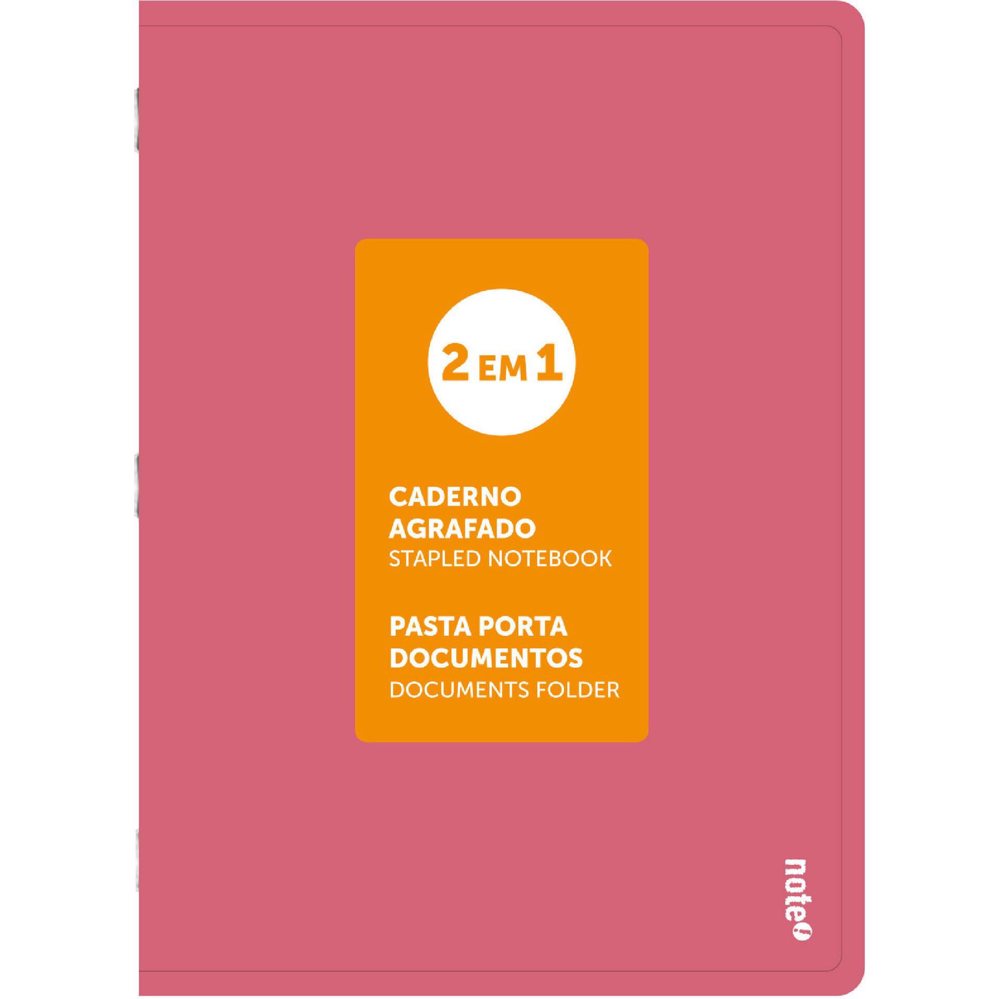 Caderno Agrafado A4 Pautado 2 em 1 (várias cores)