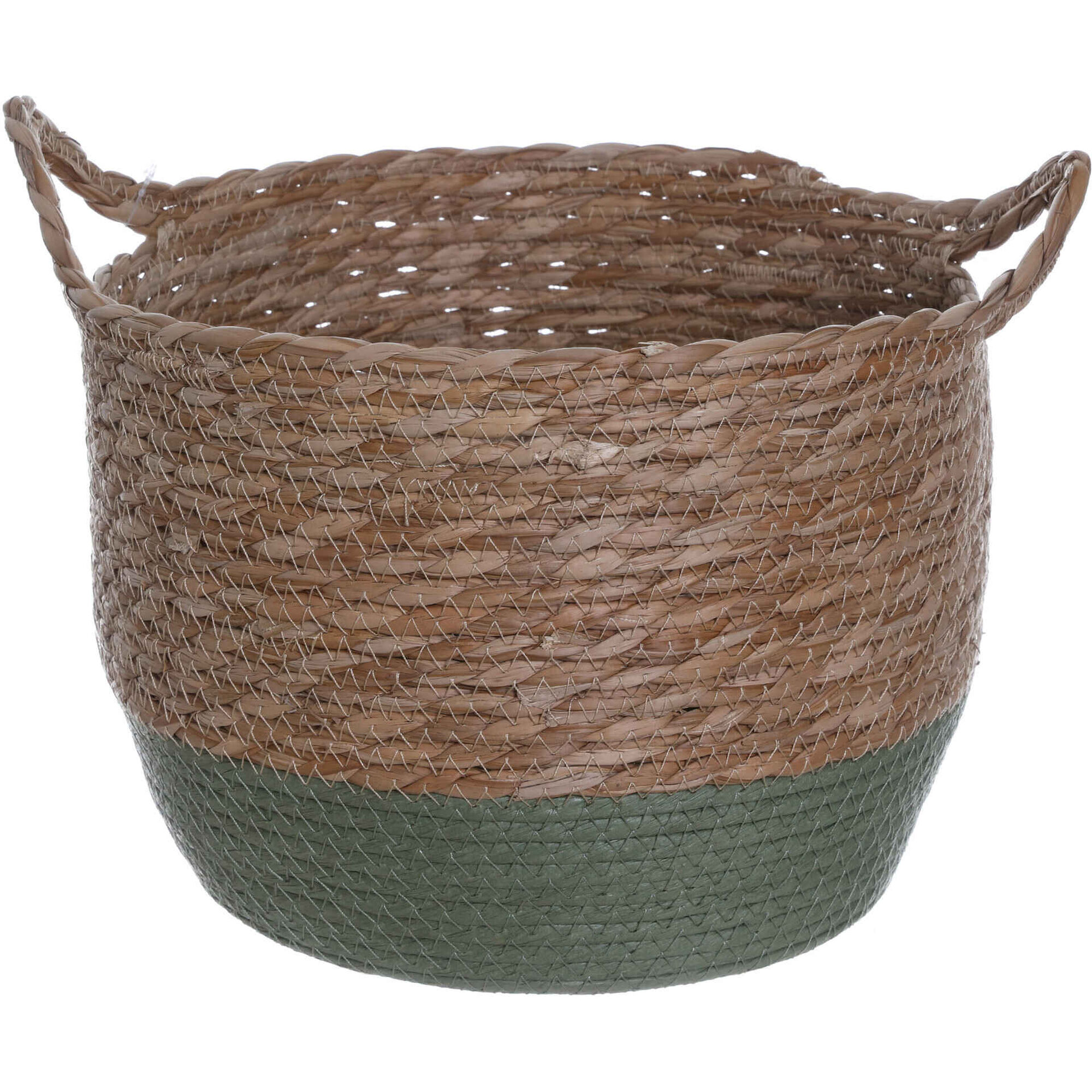 Cesto Barra Fundo Verde 26x22cm Kasa