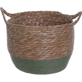 Cesto Barra Fundo Verde 26x22cm Kasa