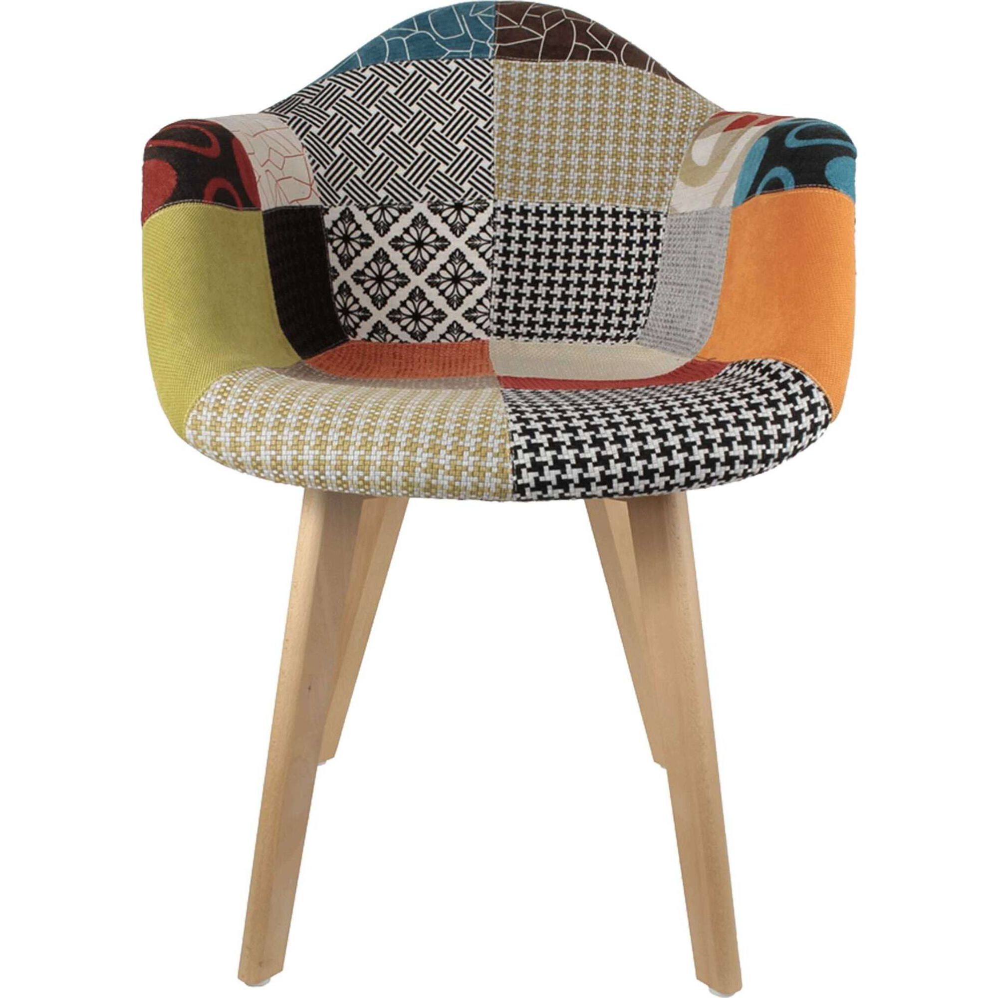 Conjunto de 2 Cadeiras Estofadas Patchwork