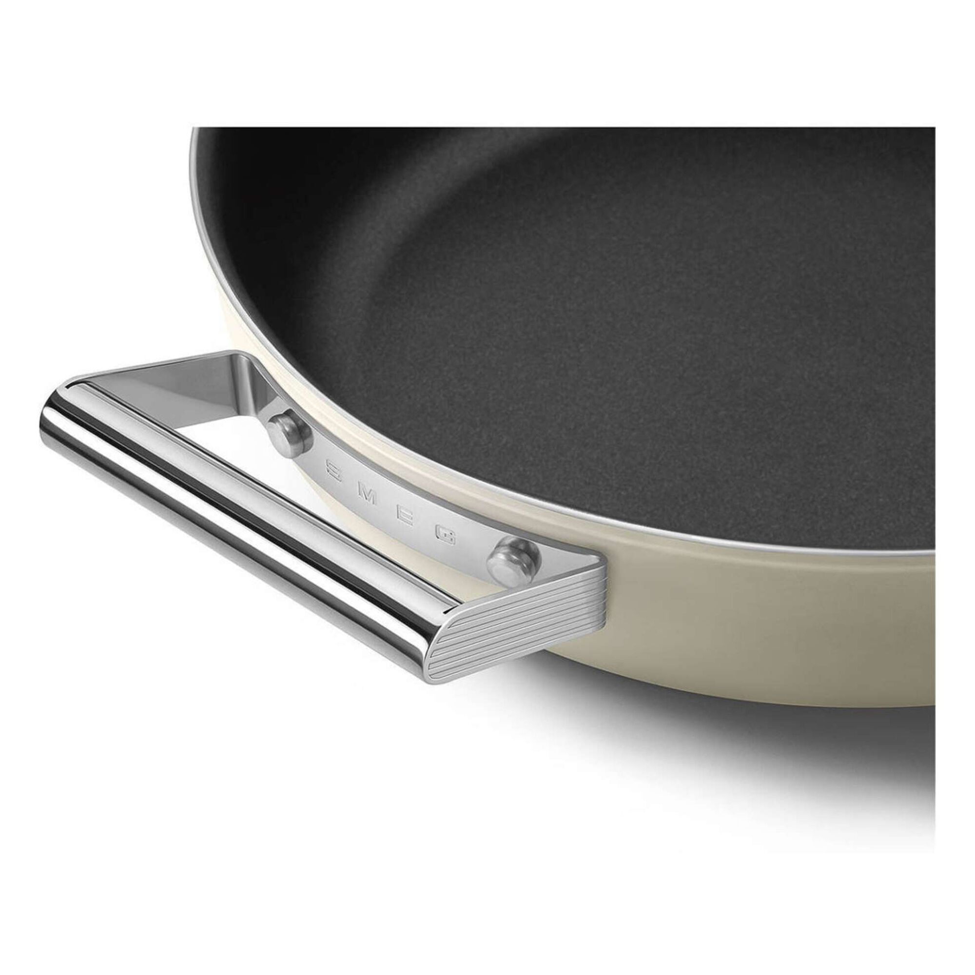 Ca&ccedil;arola Baixa Antiaderente Alum&iacute;nio 28cm Creme