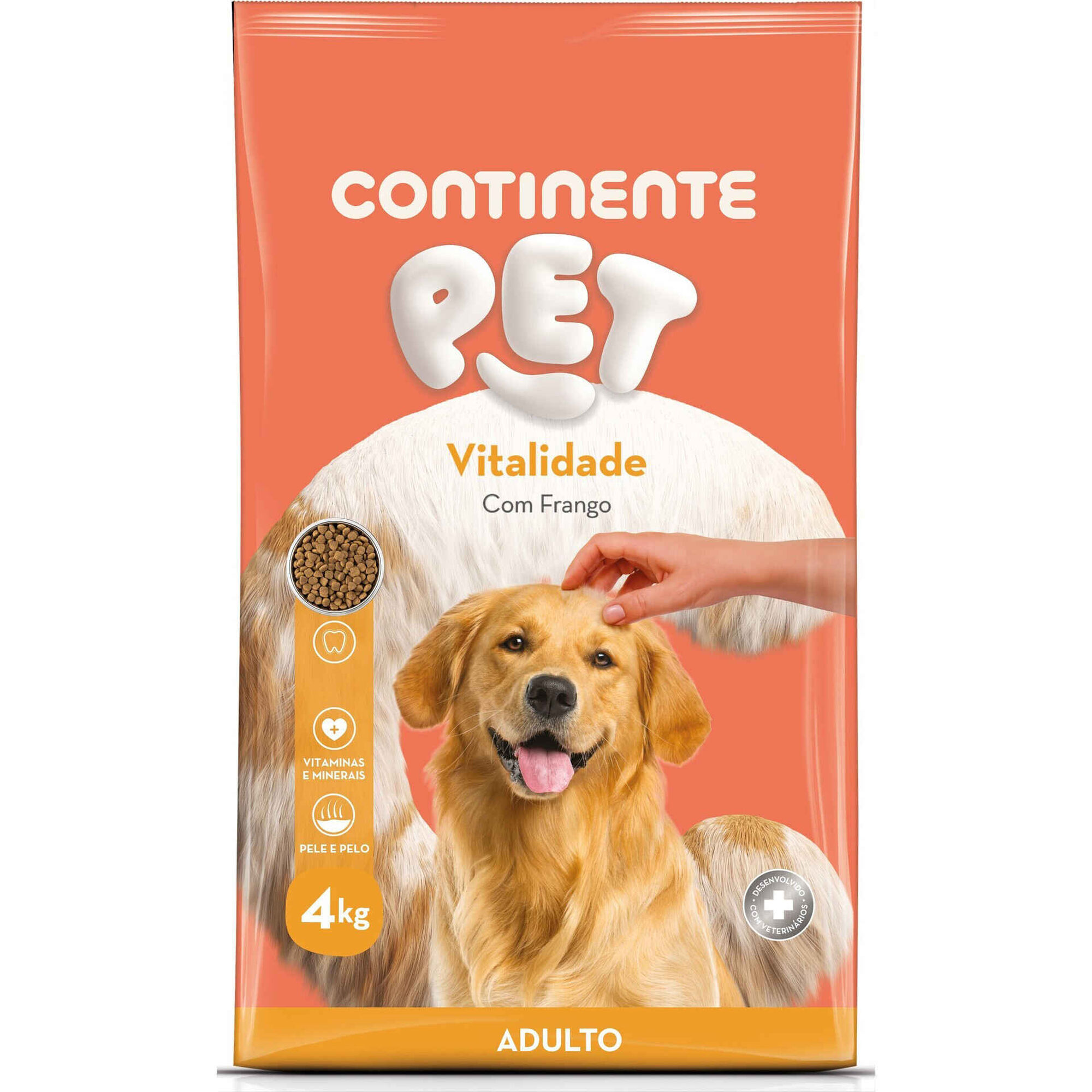 Ra&ccedil;&atilde;o para C&atilde;o Adulto Vitalidade Sopa Frango Continente Pet