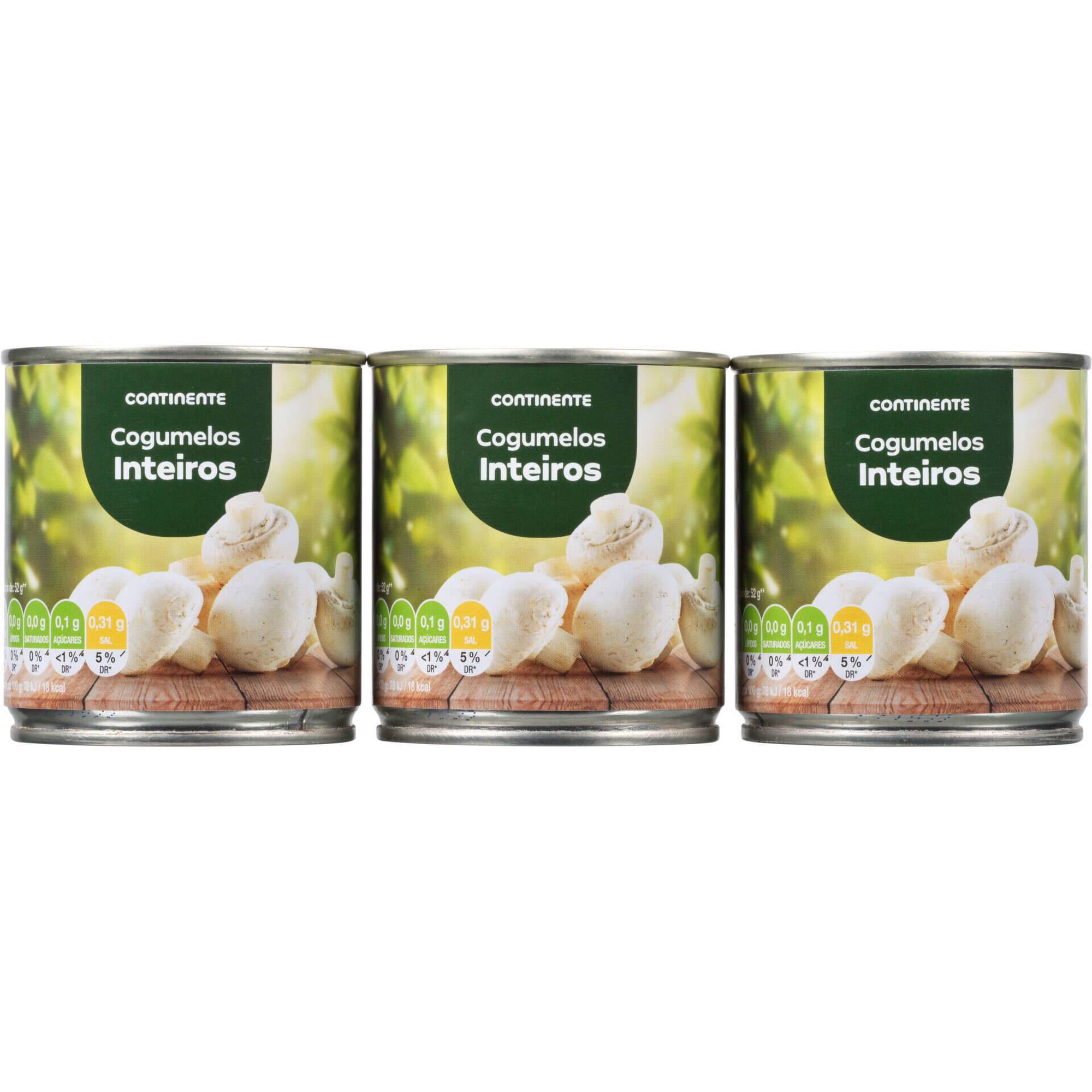 Cogumelos Inteiros sem Gl&uacute;ten Continente