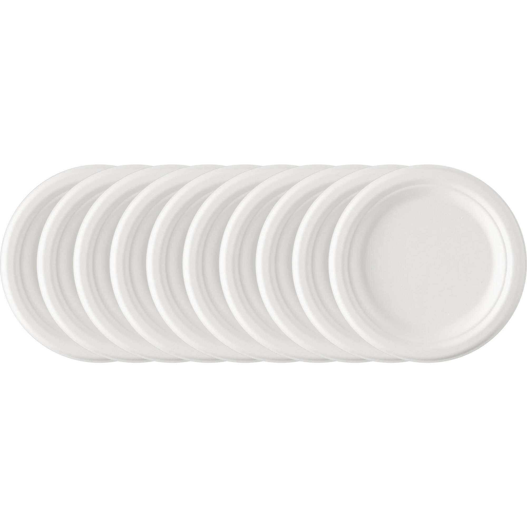Conjunto 10 Pratos Sobremesa Brancos