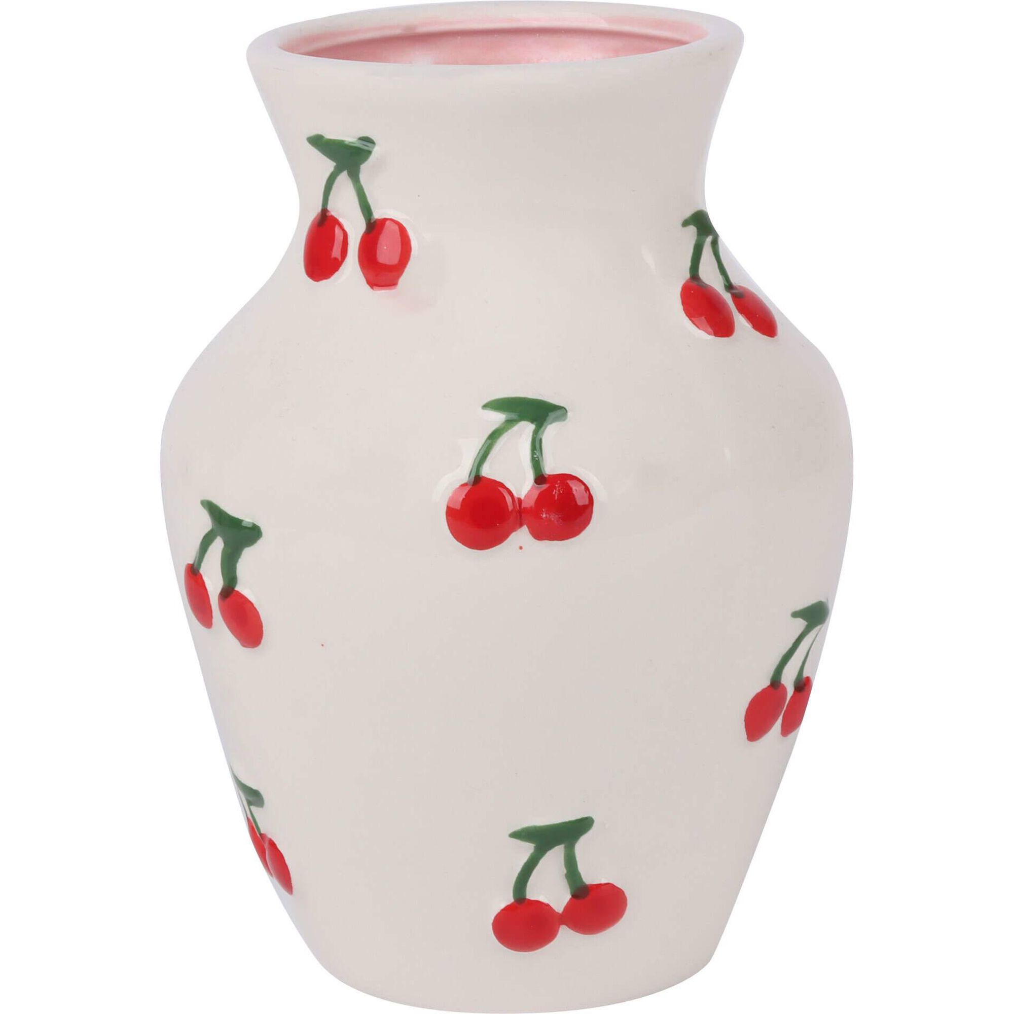 Jarra Redonda Branca com Cerejas Kasa