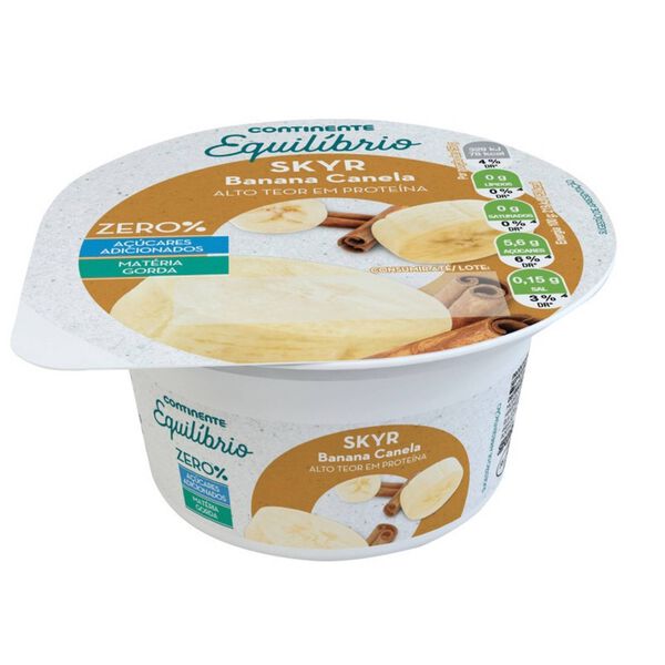Iogurte Skyr Banana e Canela Continente Equilíbrio