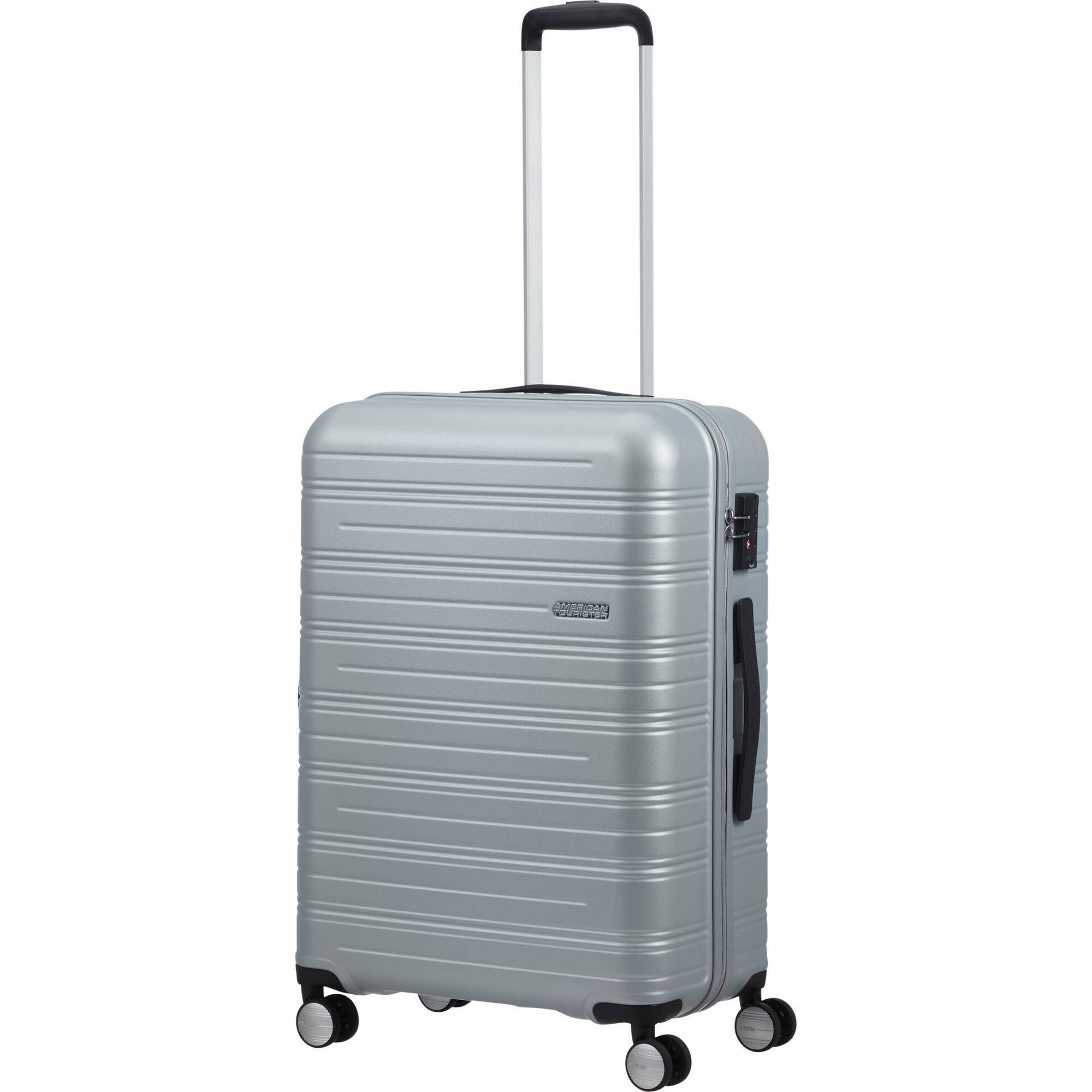 Mala de Viagem Média 4 Rodas Prateada High Turn