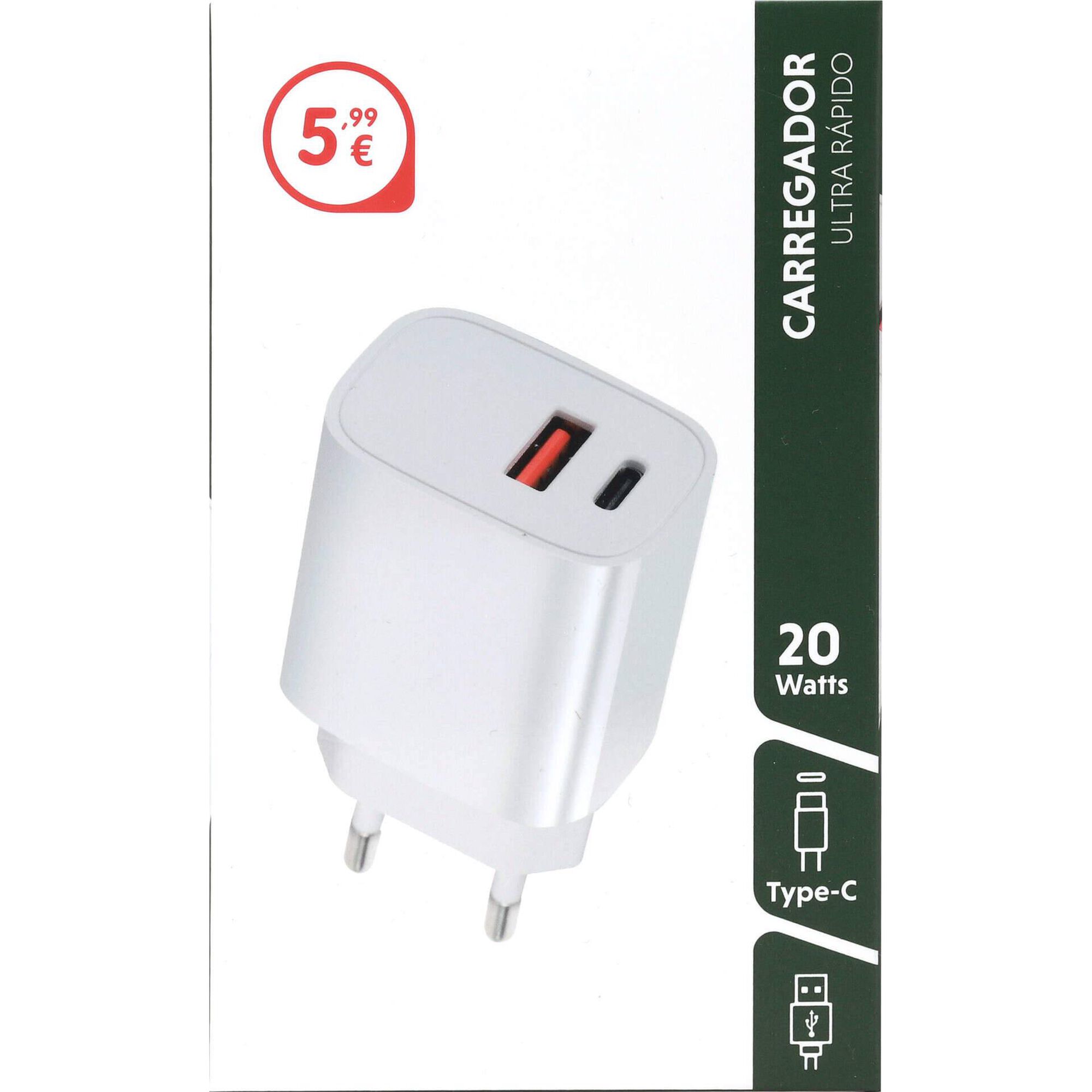 Carregador Ultra R&aacute;pido Type-C 66W Mate Bazar&atilde;o