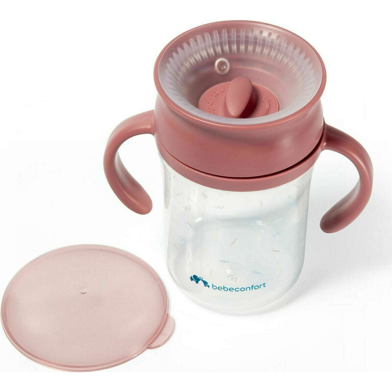Copo Aprendizagem Anti-fugas 360º 280ml Rosa Memphis Bebeconfort