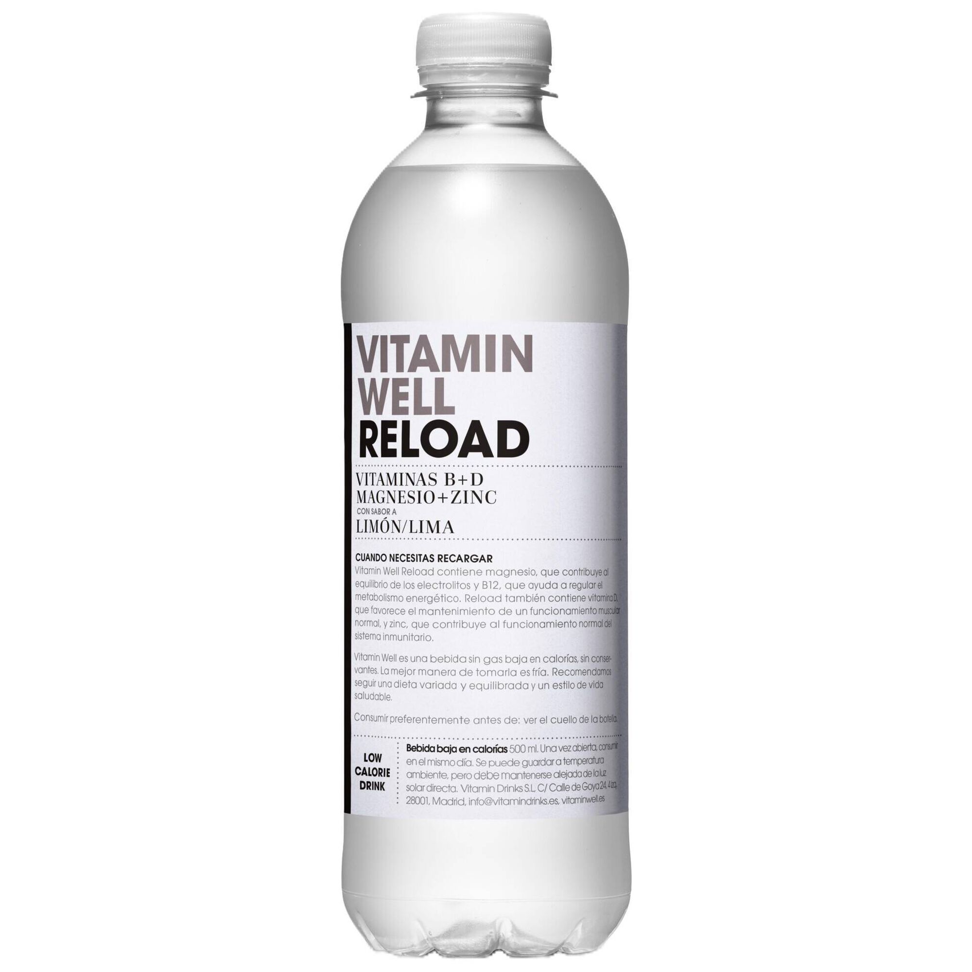 Bebida Isot&oacute;nica sem G&aacute;s Reload Lima e Lim&atilde;o Vitamin Well