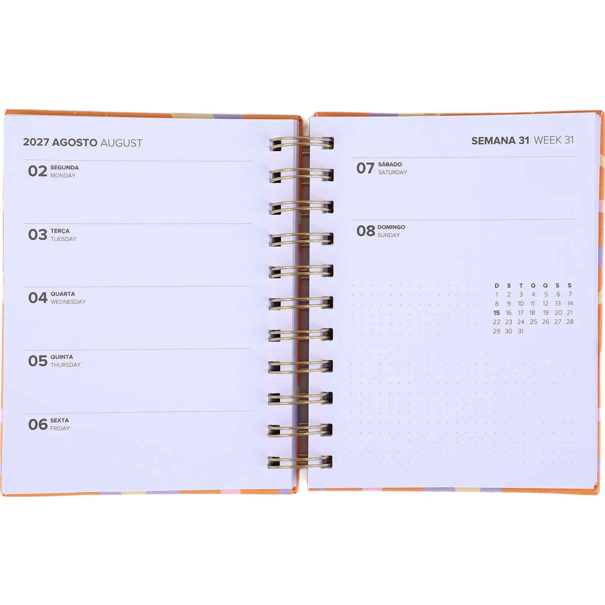 Agenda Semanal 2027 A6 Flowers (v&aacute;rias cores) Note!