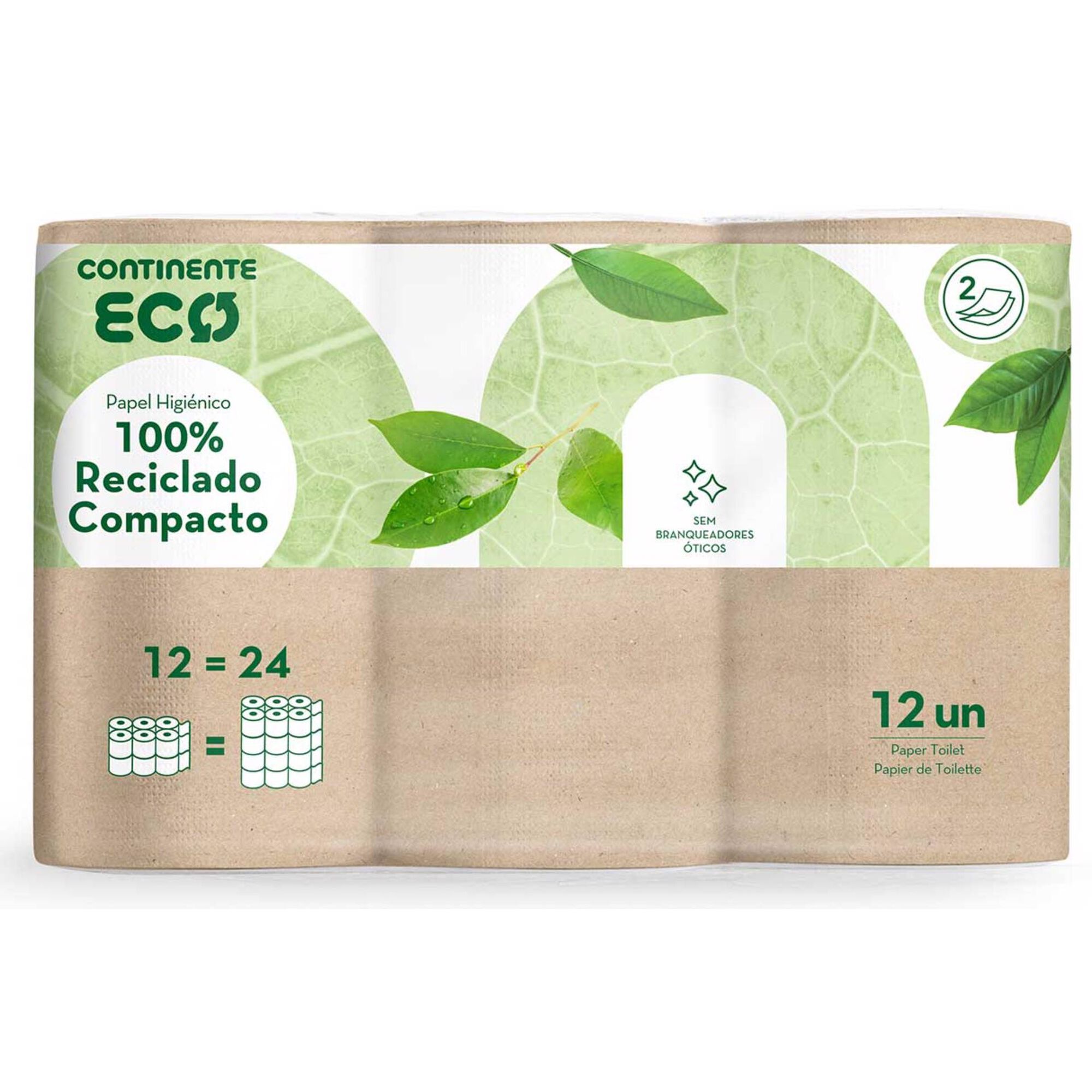 Papel Higiénico 100% Reciclado Compacto