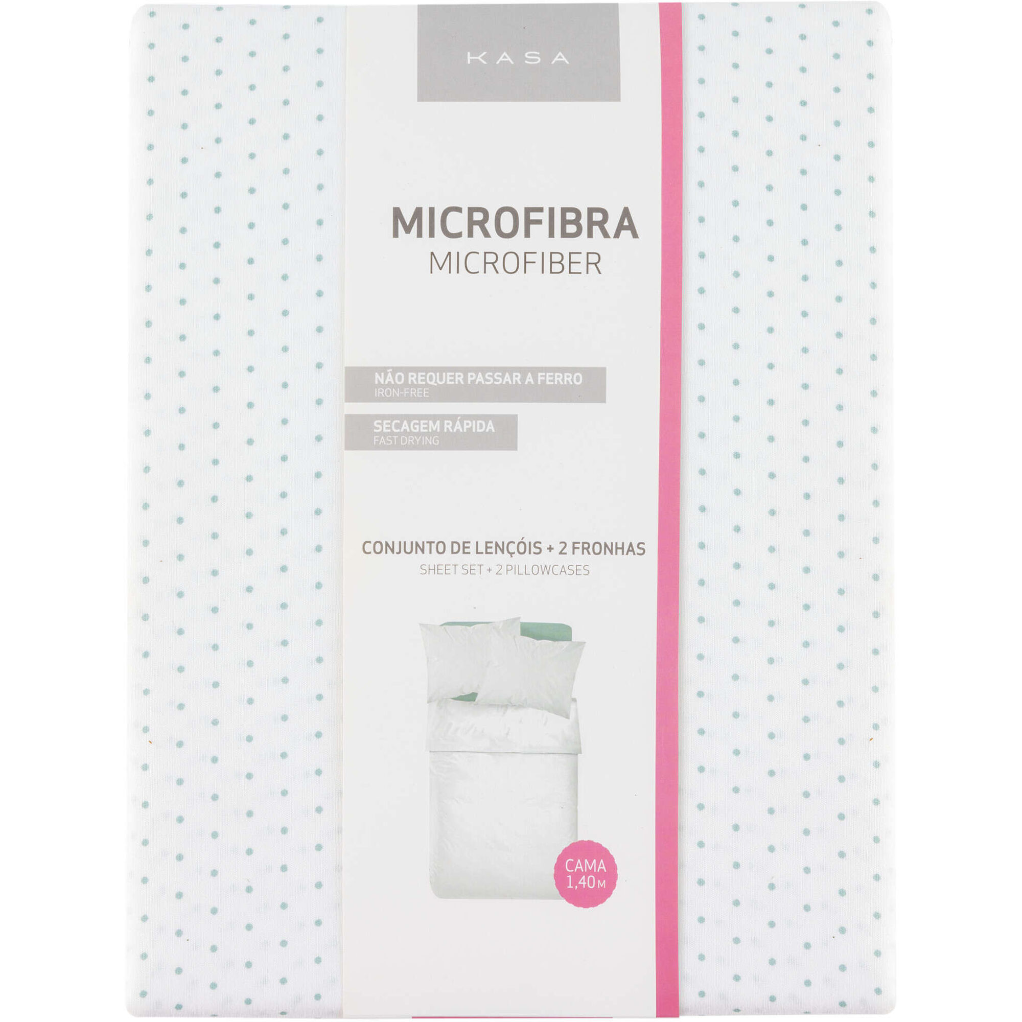 Conjunto Len&ccedil;&oacute;is Microfibra Pintas Verde