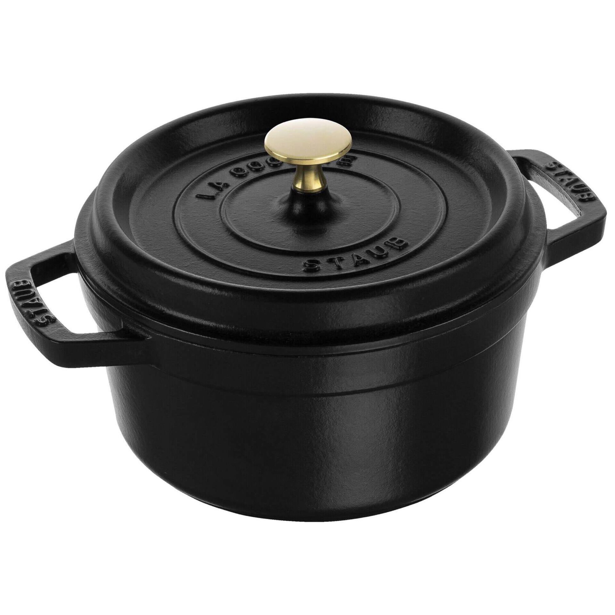 Ca&ccedil;arola Redondo Ferro Fundido 20cm Preta Staub
