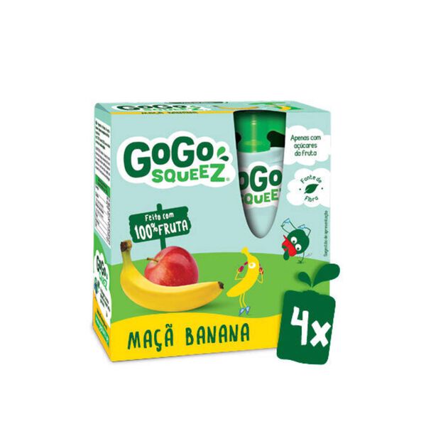 Pack Saquetas de Fruta Maçã e Banana +3A GoGo squeeZ