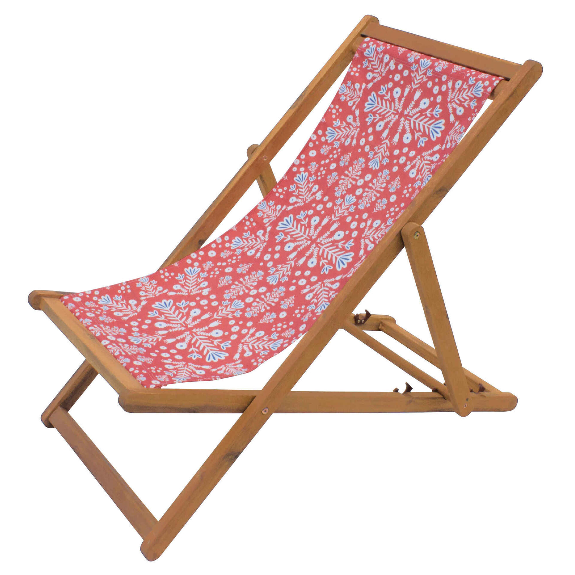 Cadeira de Relax Madeira Ac&aacute;cia Flores Comporta Kasa