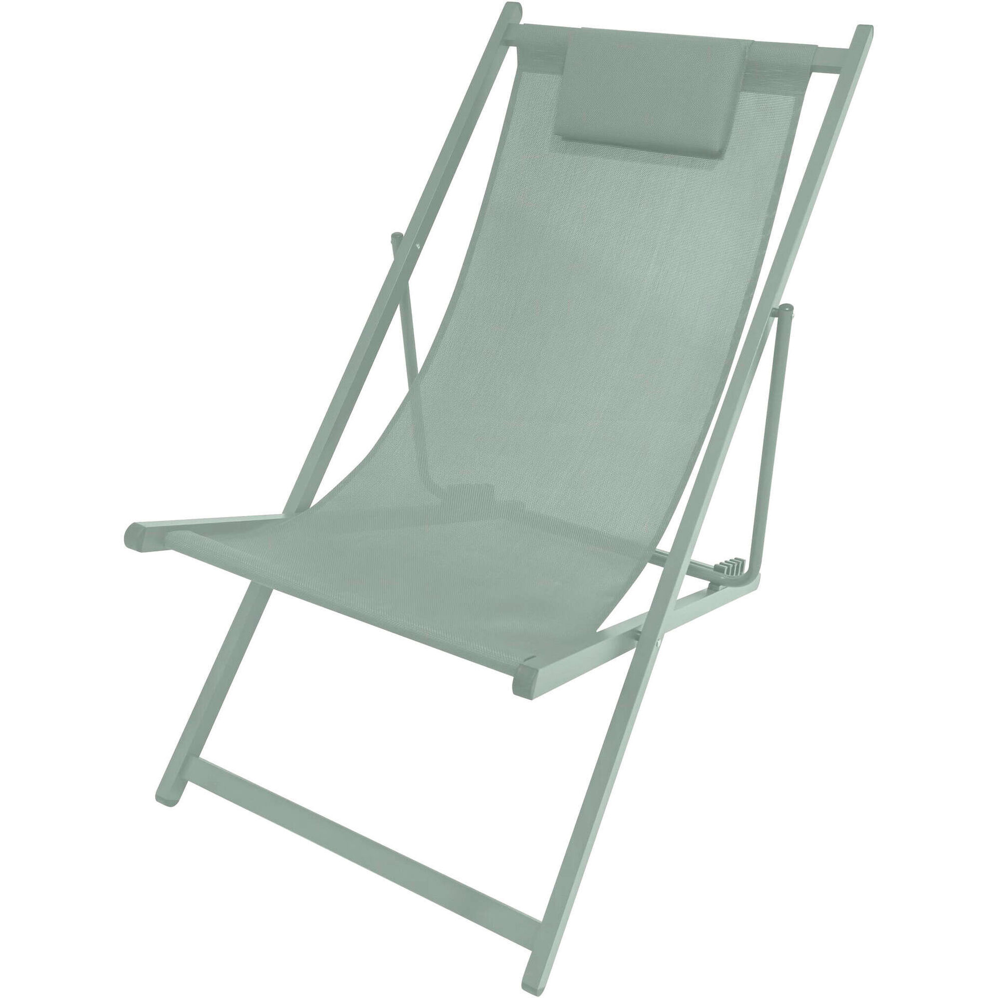 Cadeira Relax com Almofada Metal Verde Kasa