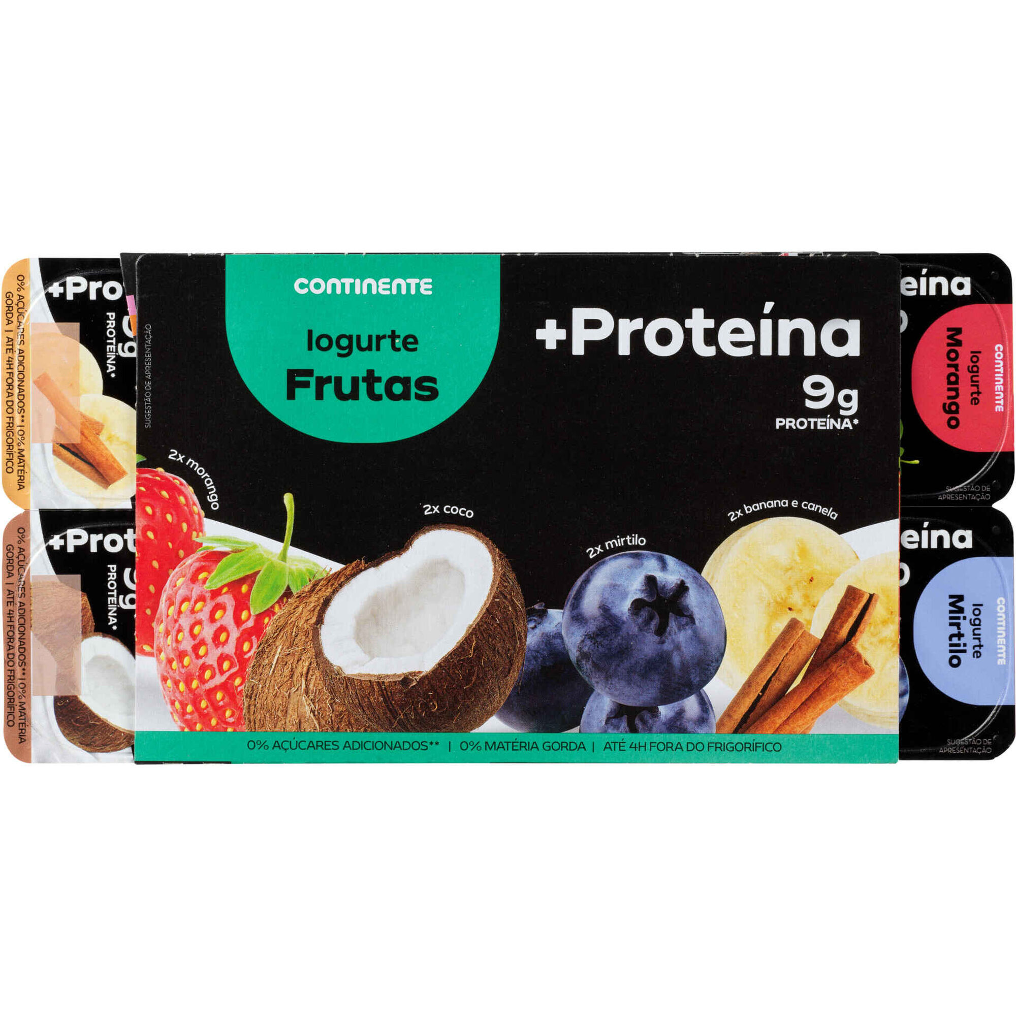 Iogurte +Prote&iacute;na Morango, Coco, Mirtilo e Banana Continente