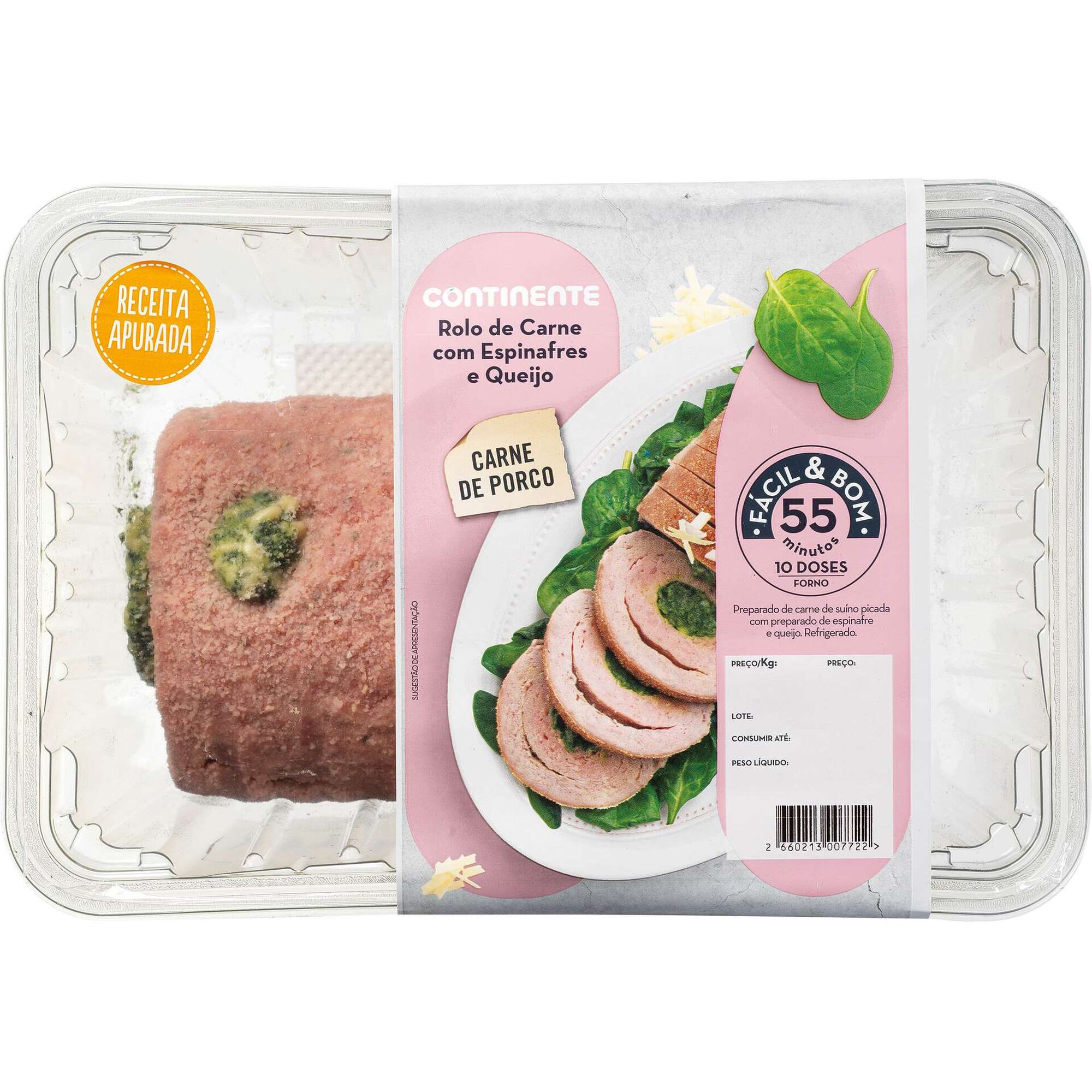 Rolo de Carne de Porco com Espinafres e Queijo Rolo de Carne de Porco com Espinafres e Queijo