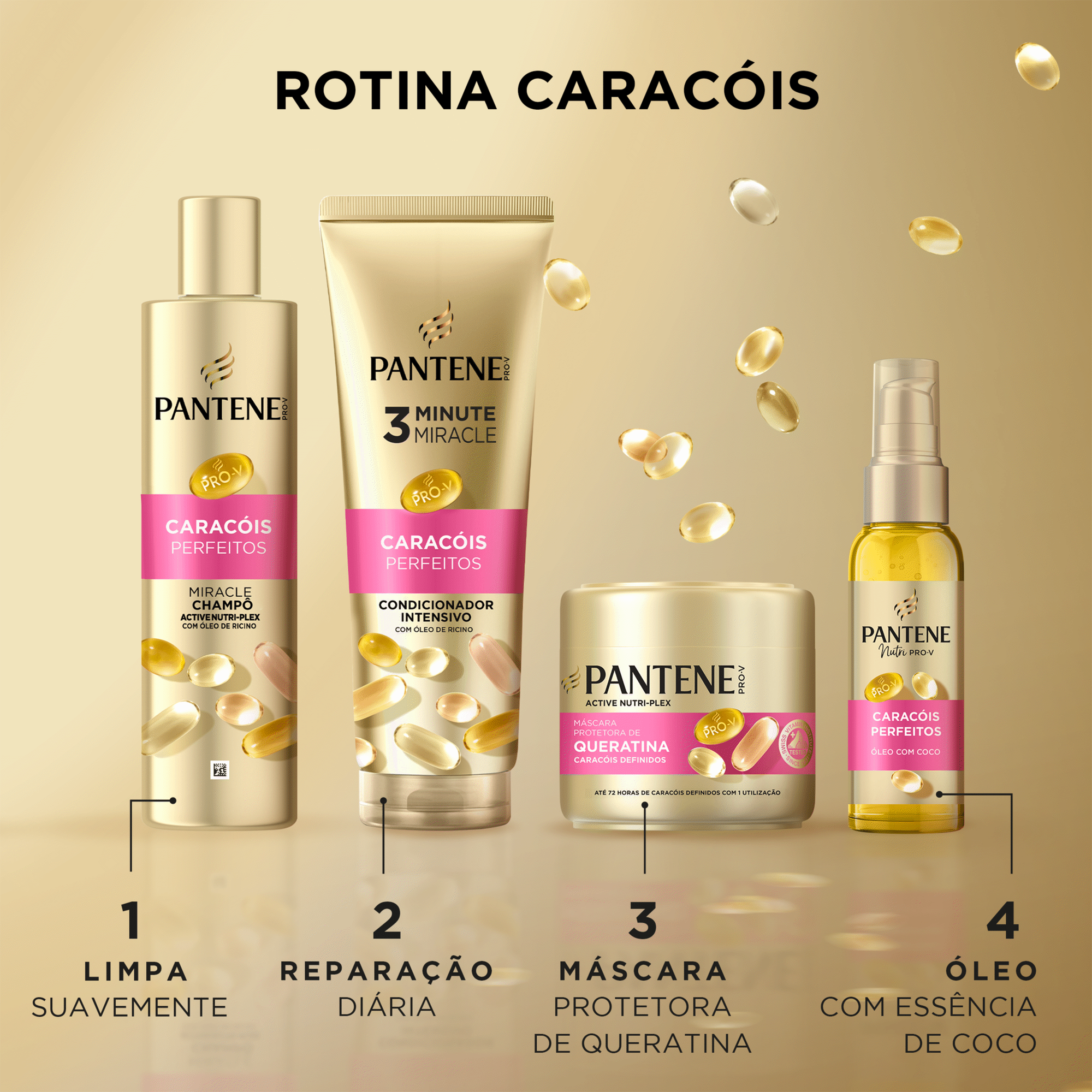 Champ&ocirc; Pro-V Active Nutri-Plex Miracle Carac&oacute;is Perfeitos Pantene