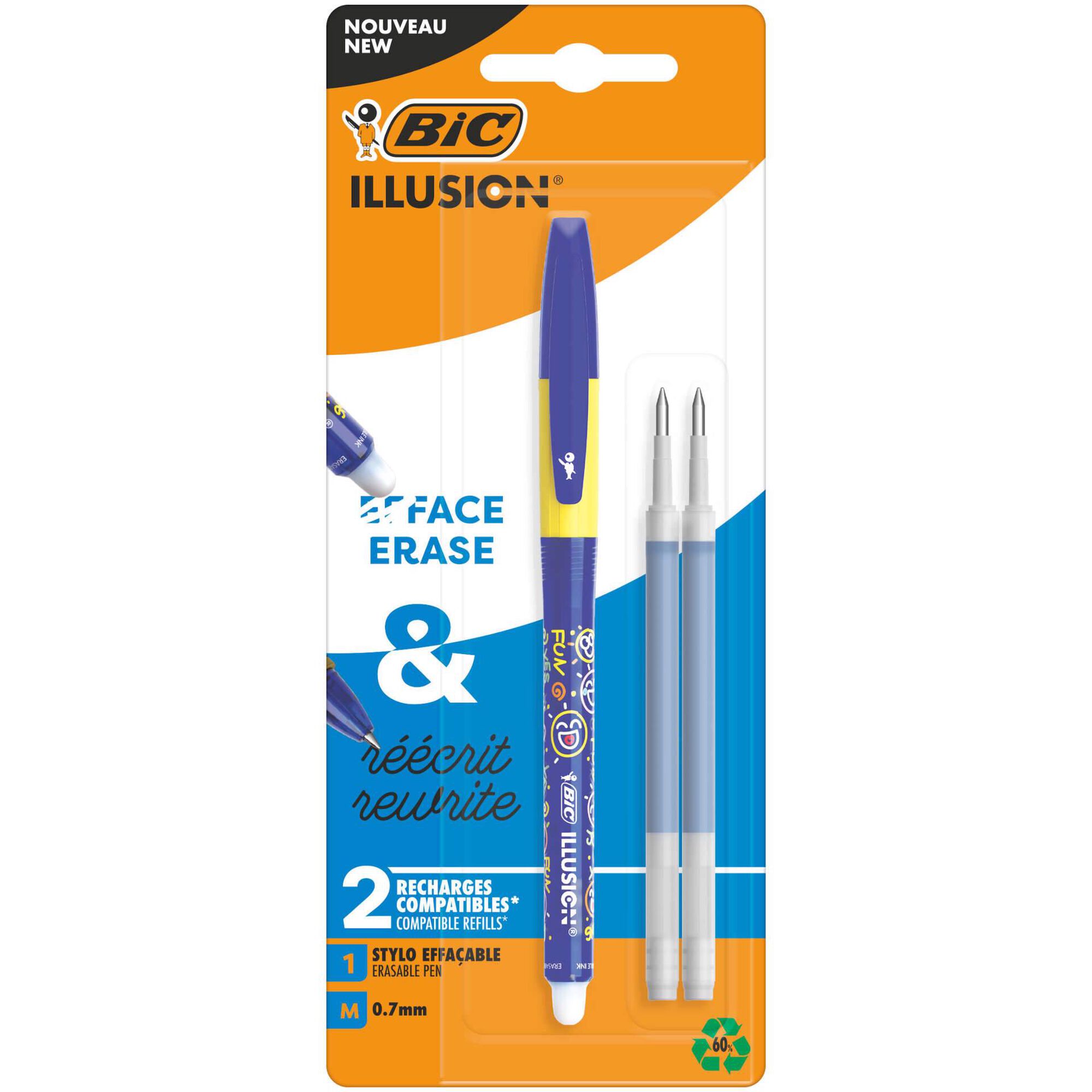 Esferográfica Gelocity Illusion de Tinta Gel Azul Apagável e Recargas