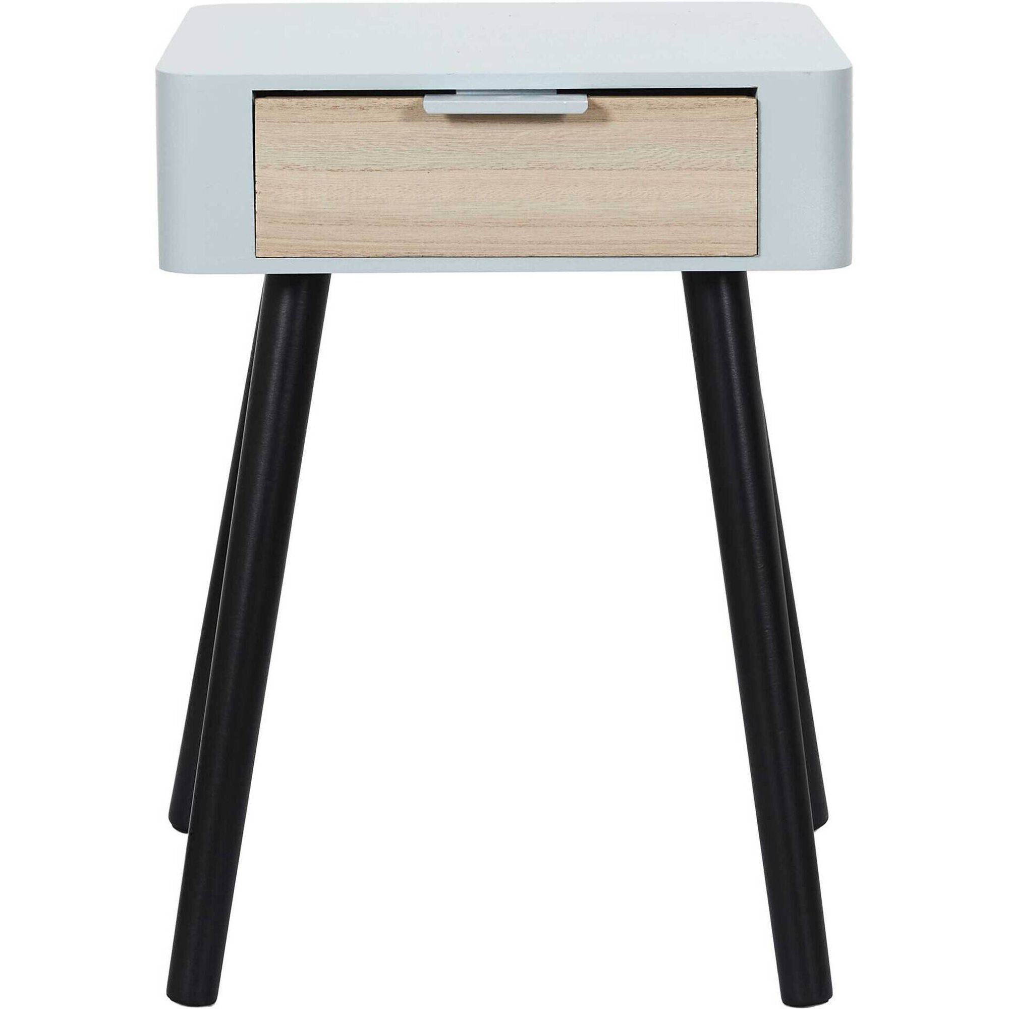 Mesa de Cabeceira com Gaveta Cinza