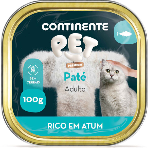 Comida Húmida para Gato Adulto Paté Atum Continente Pet