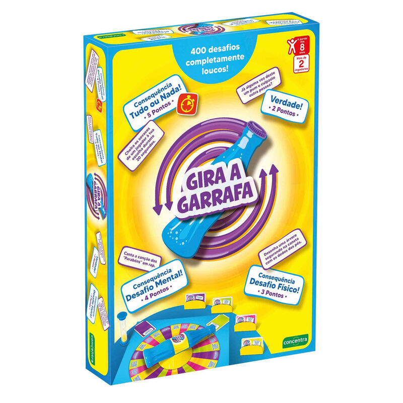 Concentra - Jogo de Tabuleiro Gira a Garrafa