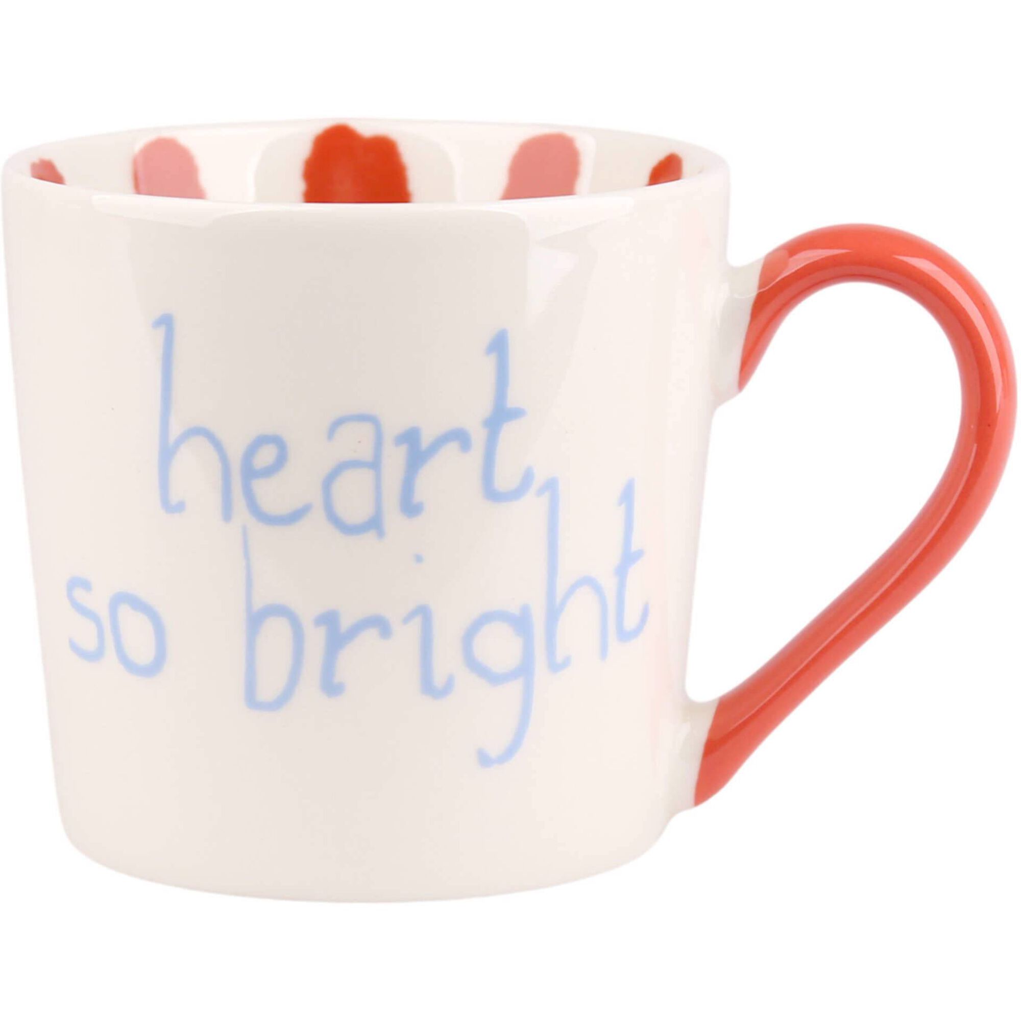 Caneca 370ml Riscas Interiores Vermelhas Kasa