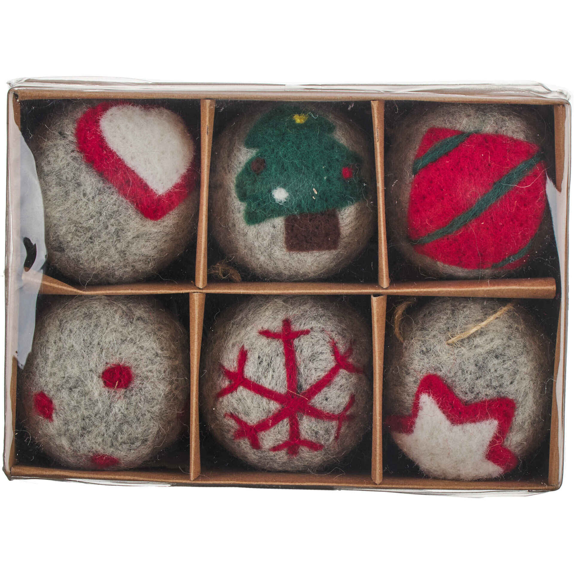 Conjunto 6 Bolas Feltro Motivos