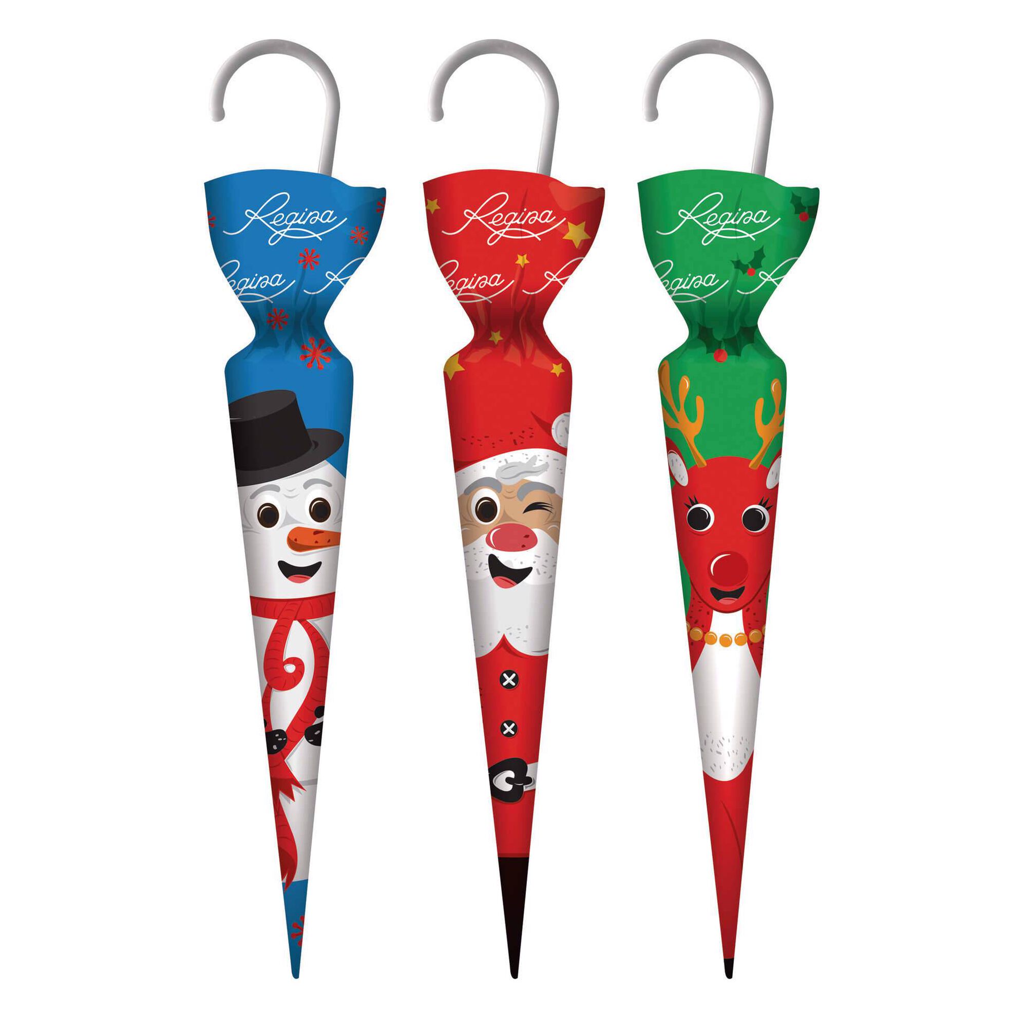 Sombrinhas de Chocolate de Leite Natal