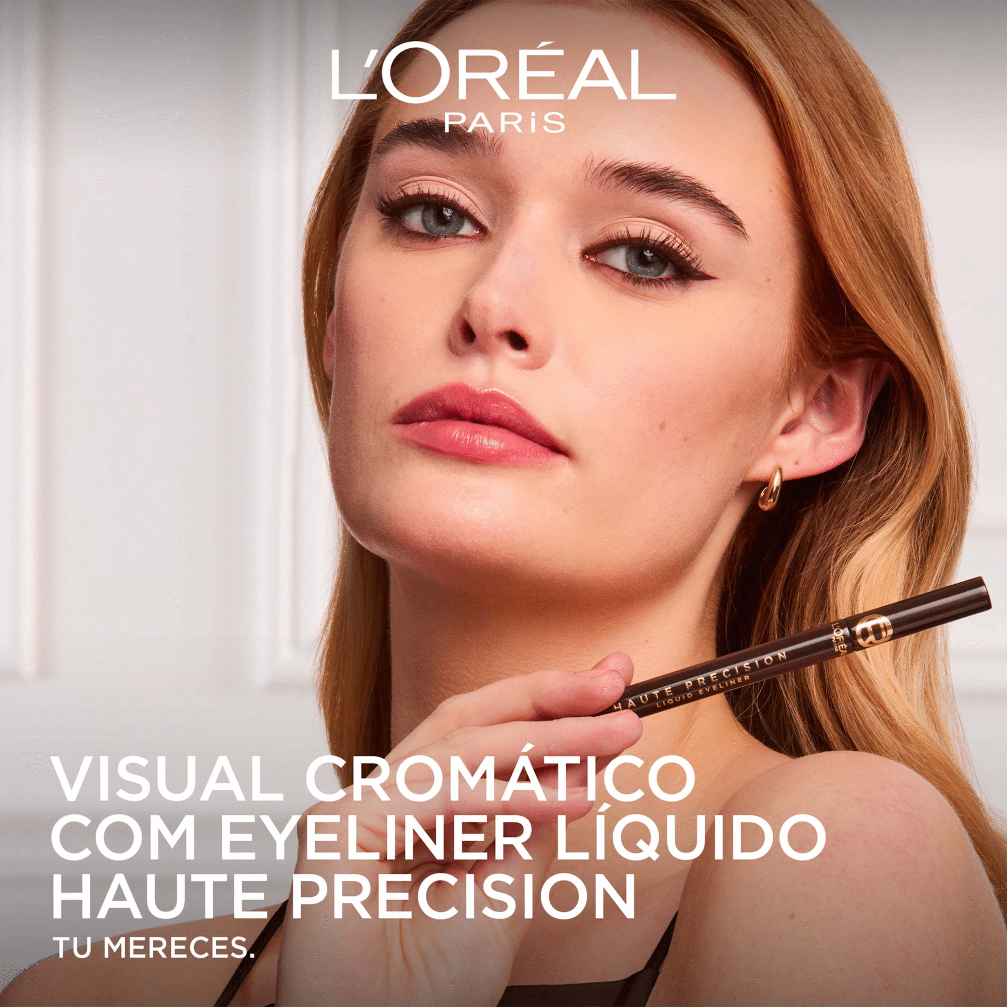 Eyeliner L&iacute;quido Haute Precision Brun Leather L'Or&eacute;al Paris