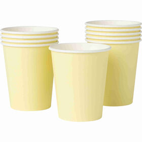 Conjunto 10 Copos &Aacute;gua 240ml Papel Soft Amarelo Kasa