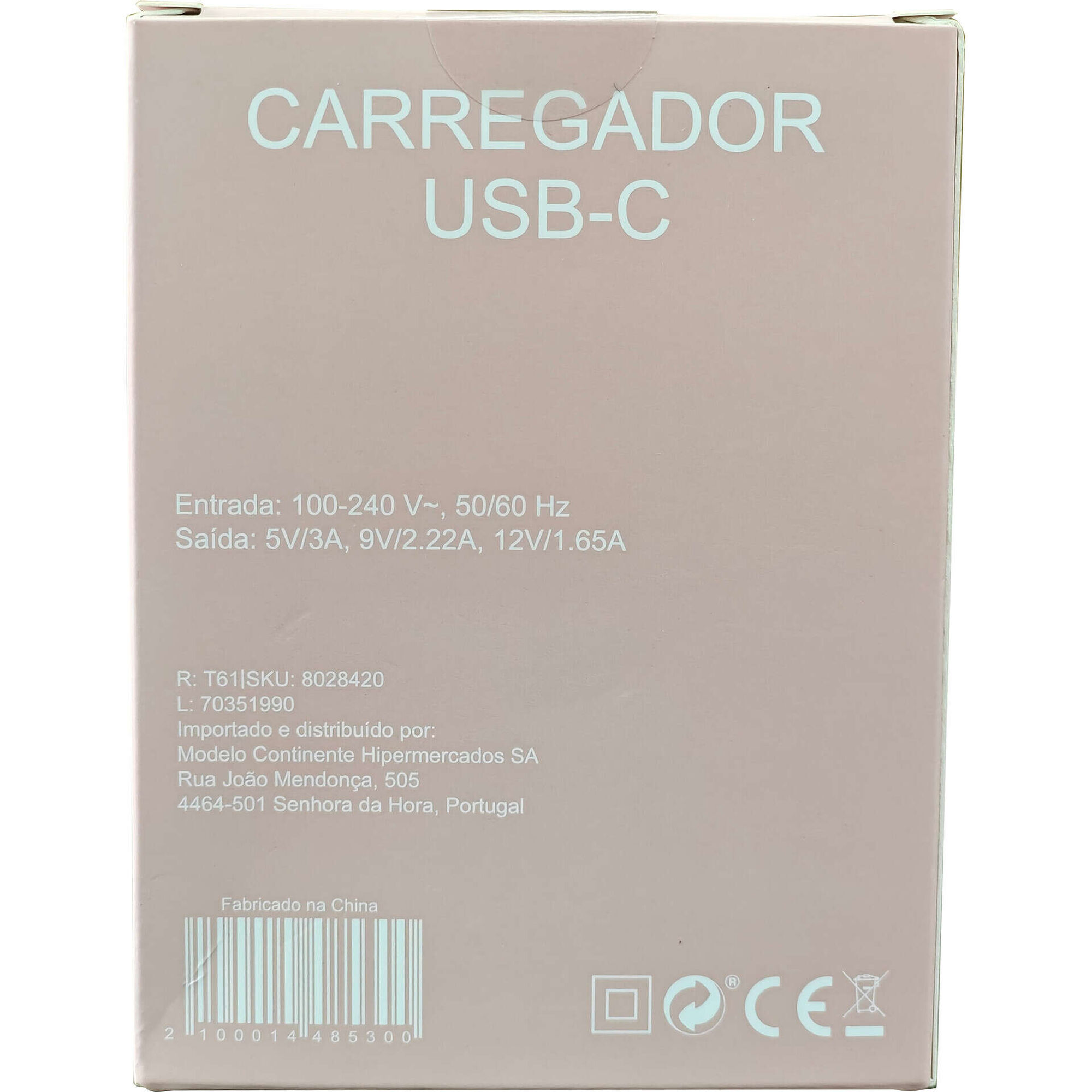 Tomada USB-C Fusion Rosa Bazar&atilde;o