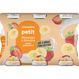 Iogurte L&iacute;quido Petit Morango e Banana Infantil Continente