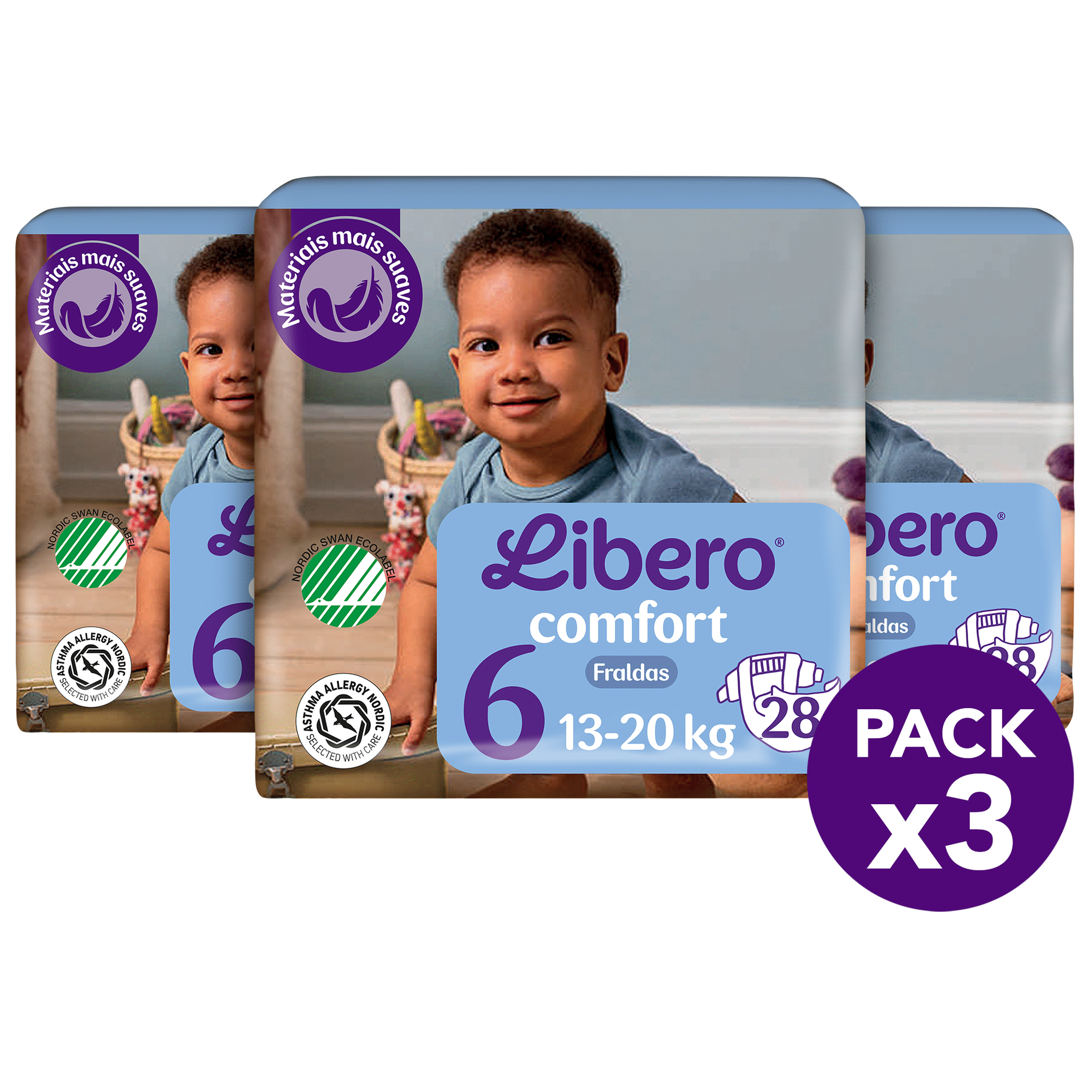 Fraldas Comfort 13-20 Kg T6 Libero