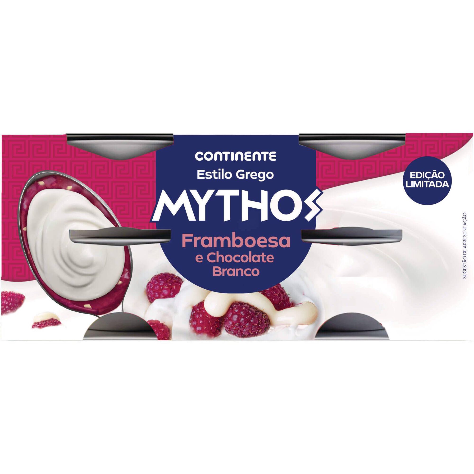 Iogurte Grego Mythos Framboesa e Chocolate Branco Continente