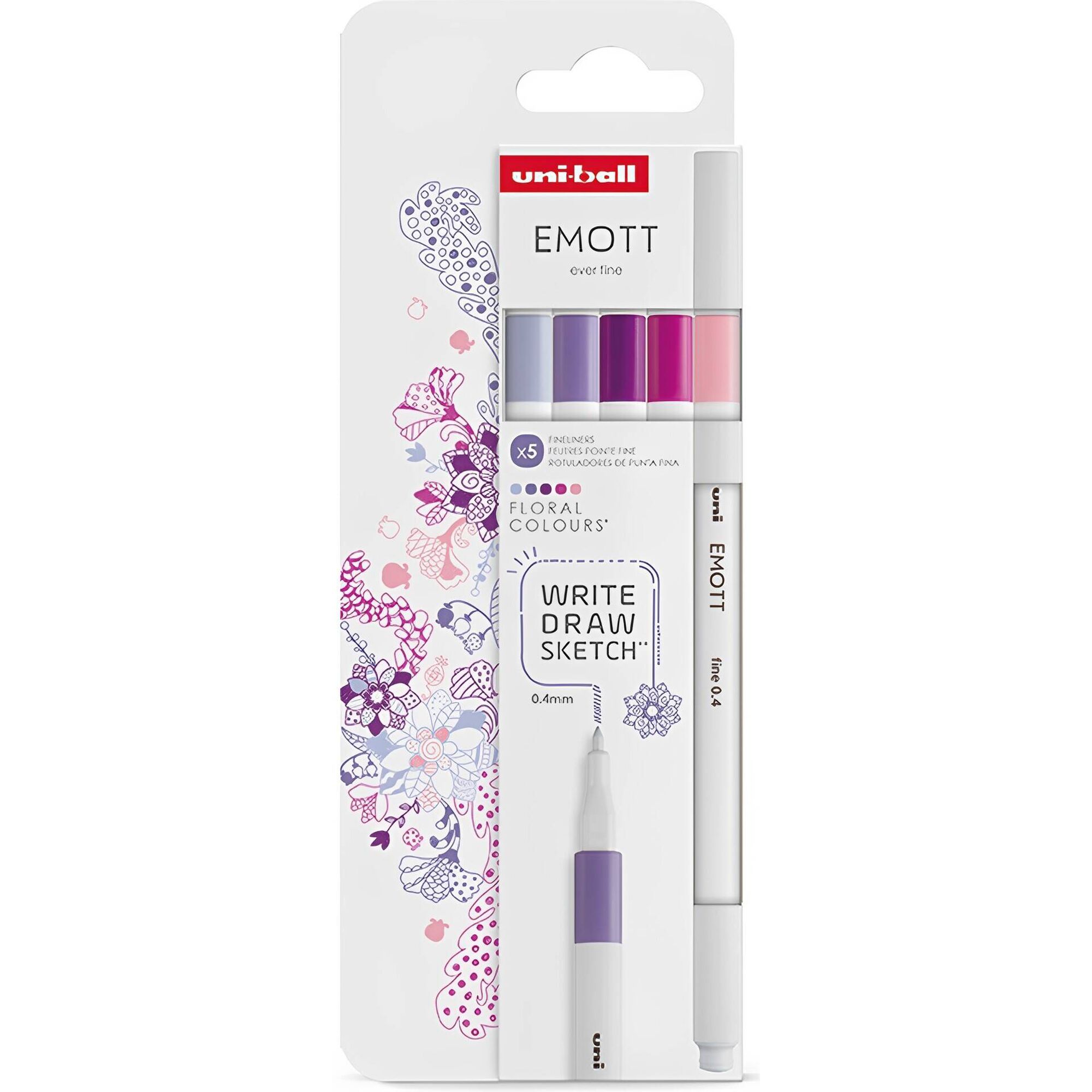 Marcador Emott Floral Colours 5Un Uni