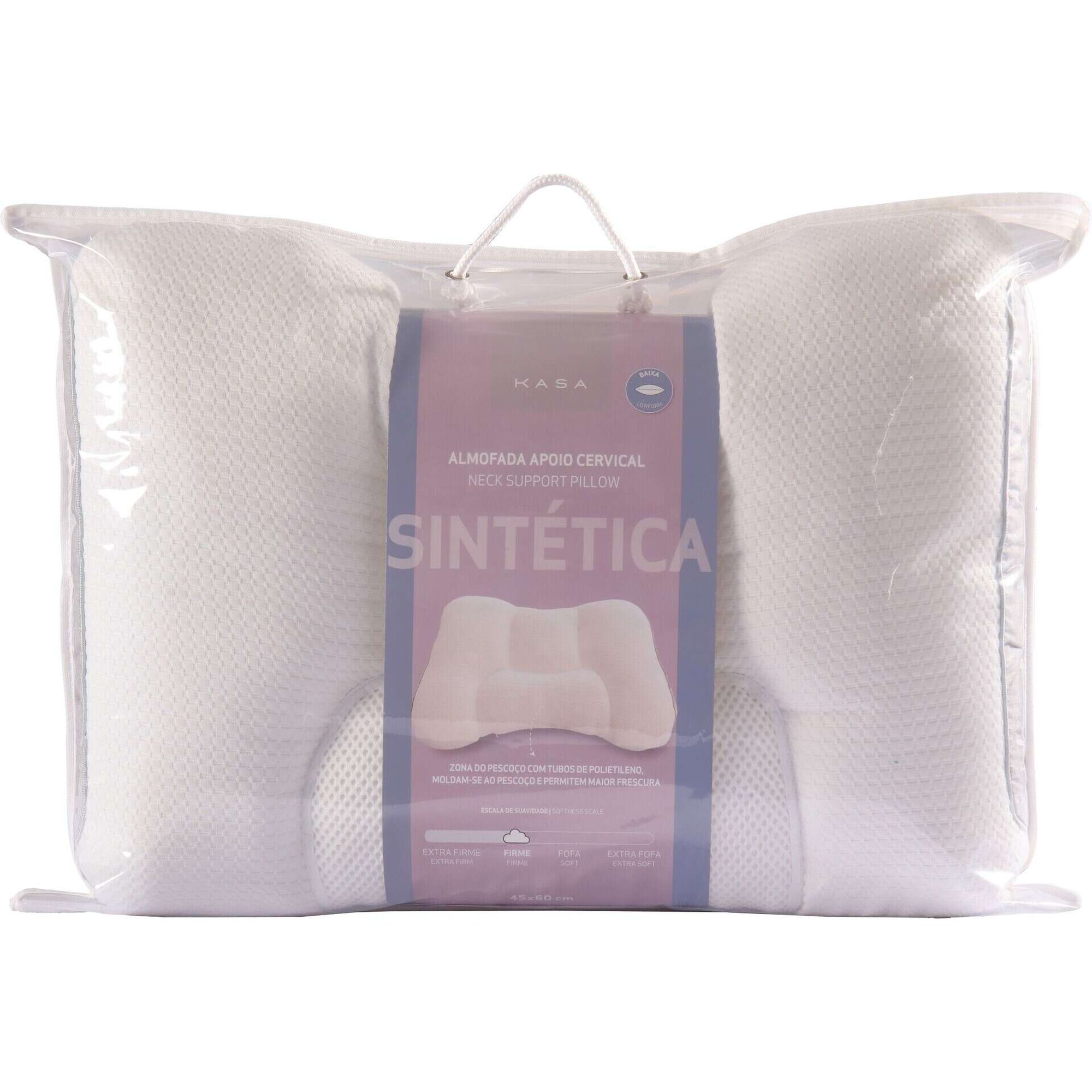 Almofada Apoio Cervical 60x45cm Sint&eacute;tica
