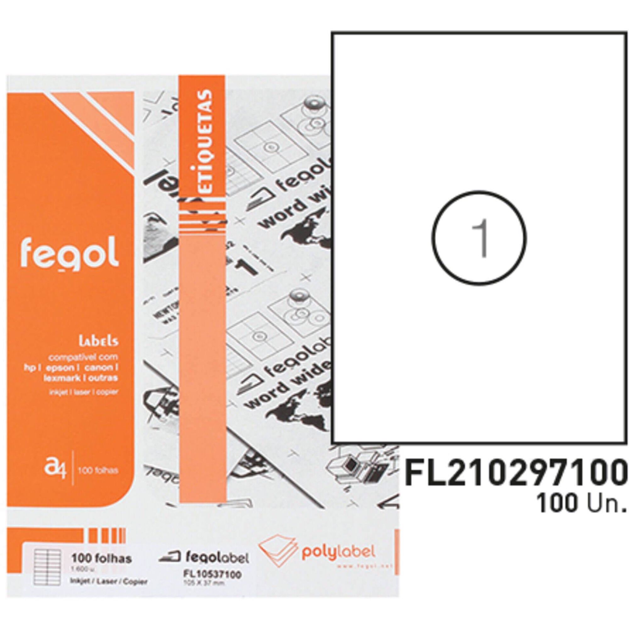 Etiquetas Adesivas 210x297mm