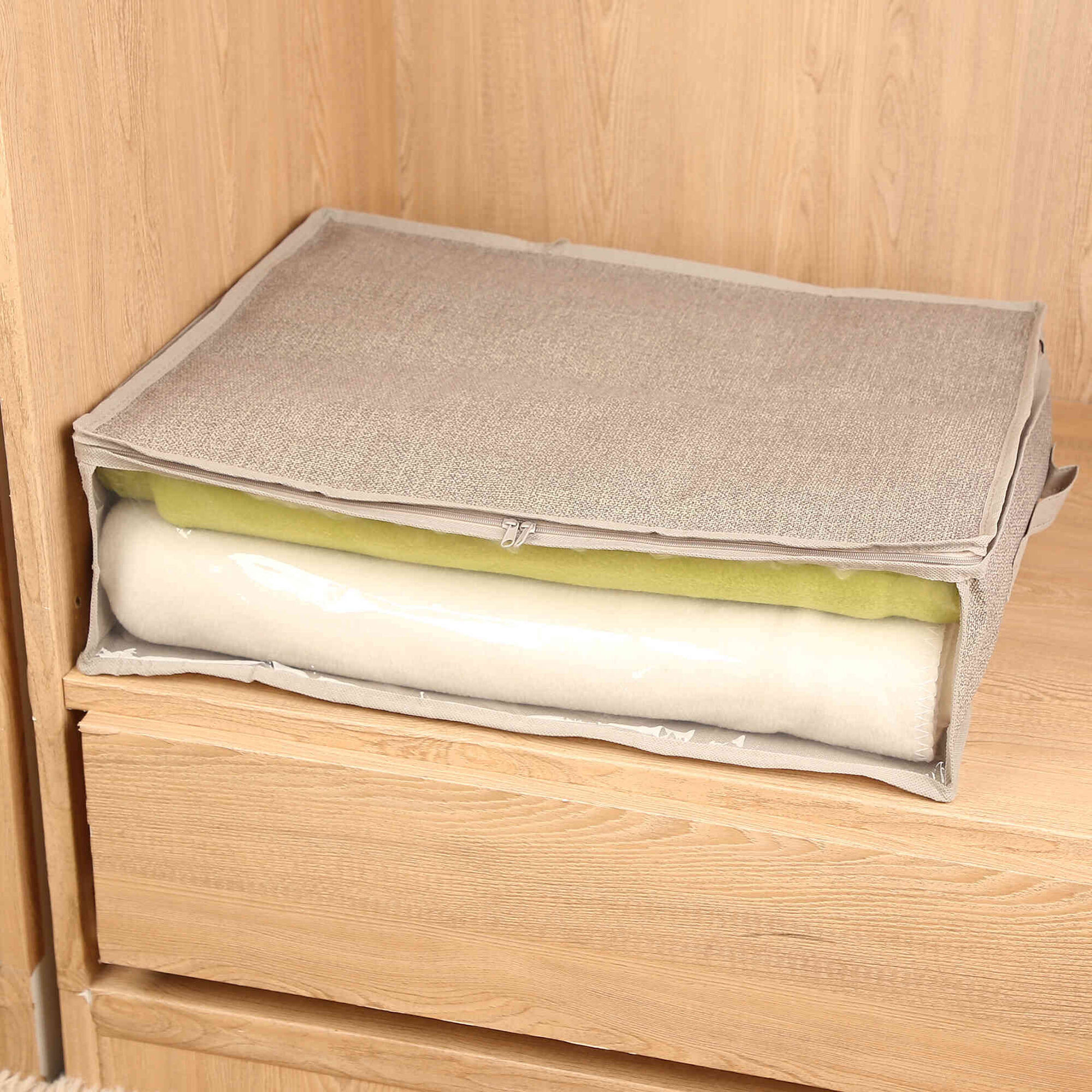 Saco Roupa Maleável 15x40x50cm Bege